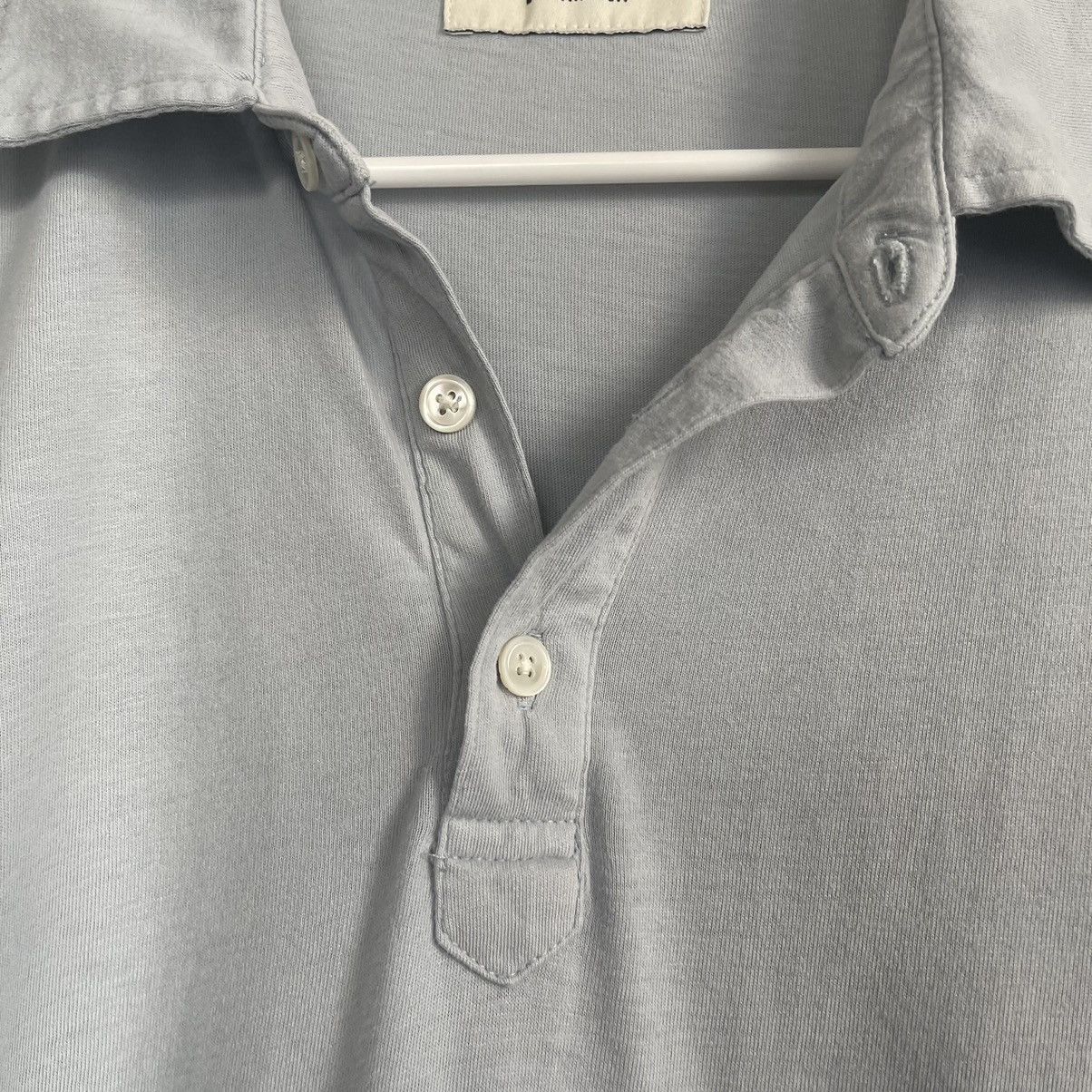 Buck Mason Buck Mason Washed Blue Short Sleeve Polo Shirt Size US L / EU 52-54 / 3 - 4 Thumbnail