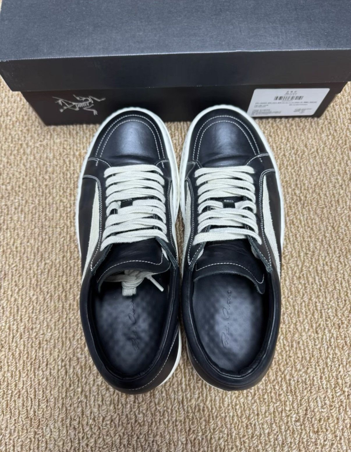Rick Owens Rick Owens Main Line Full-Grain Leather Sneakers K37 Size US 8 / EU 41 - 7 Thumbnail
