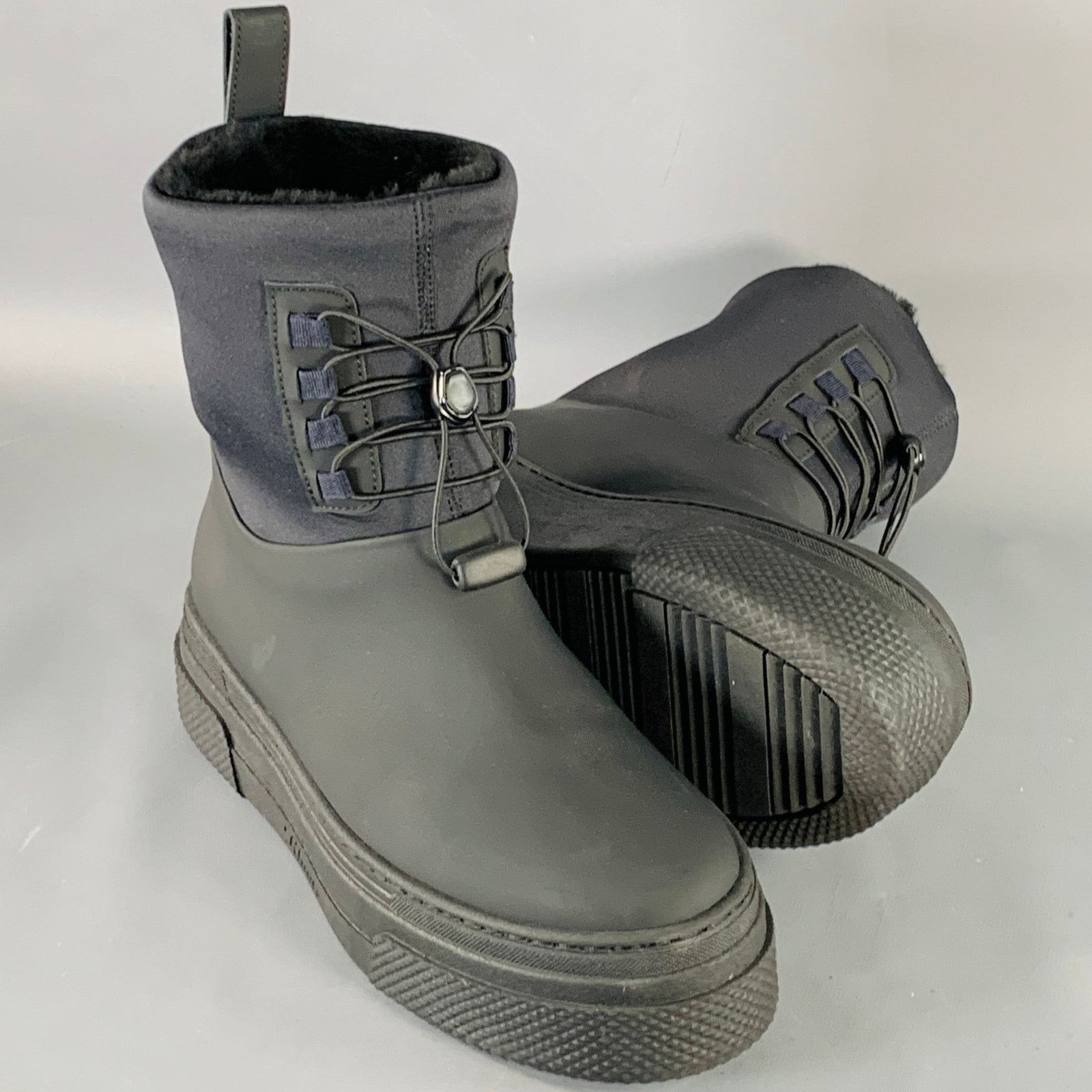 KHAITE KHAITE Size 10 Culver Black Fur Lined Drawstring Rain Boots Size US 10 / IT 40 - 5 Thumbnail