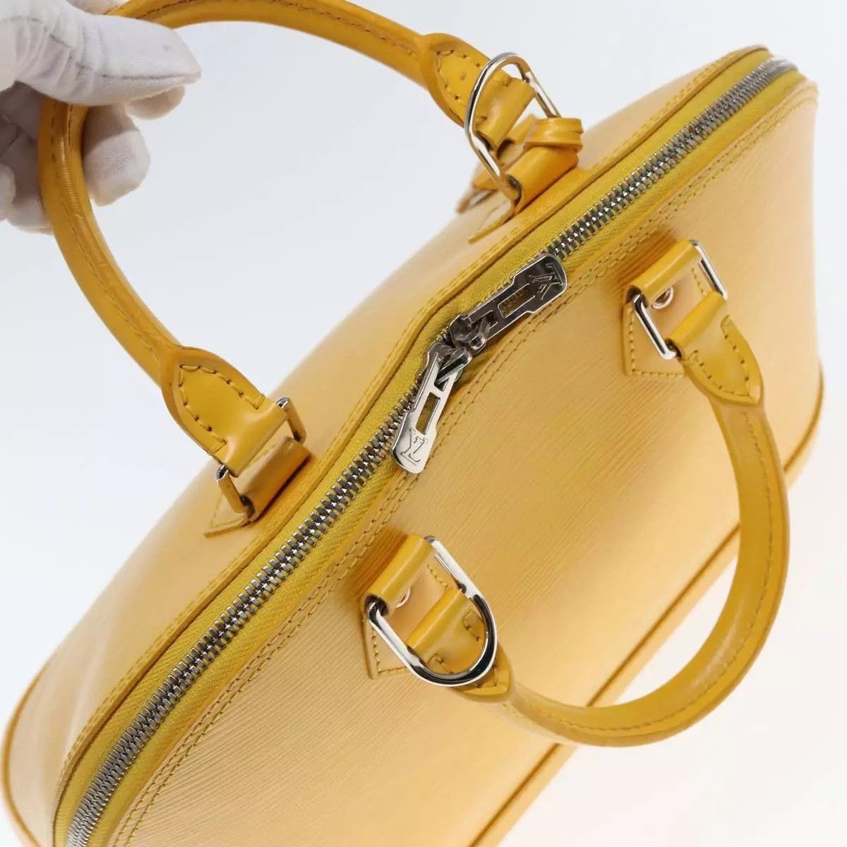 Louis Vuitton LOUIS VUITTON Epi Alma PM Hand Bag Yellow Citron Size ONE SIZE - 15 Thumbnail
