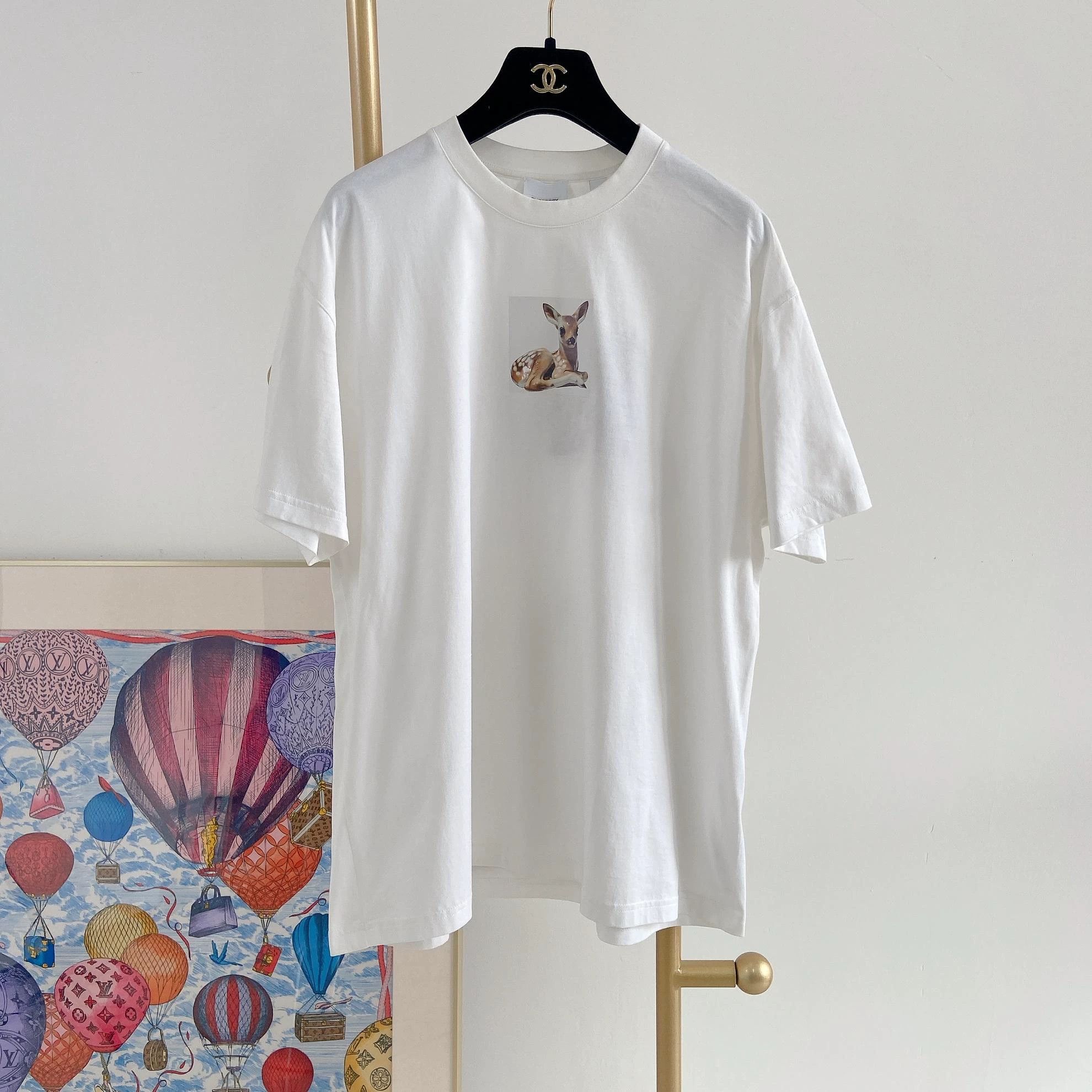 Burberry Burberry Deer Print T-Shirt M with tags Size US M / EU 48-50 / 2 - 2 Thumbnail
