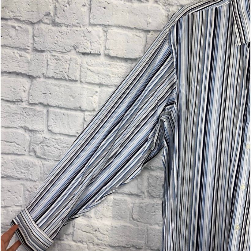 Michael Kors Michael Kors Longsleeve button down stripe dress shirt w/but Size US XXL / EU 58 / 5 - 4 Thumbnail