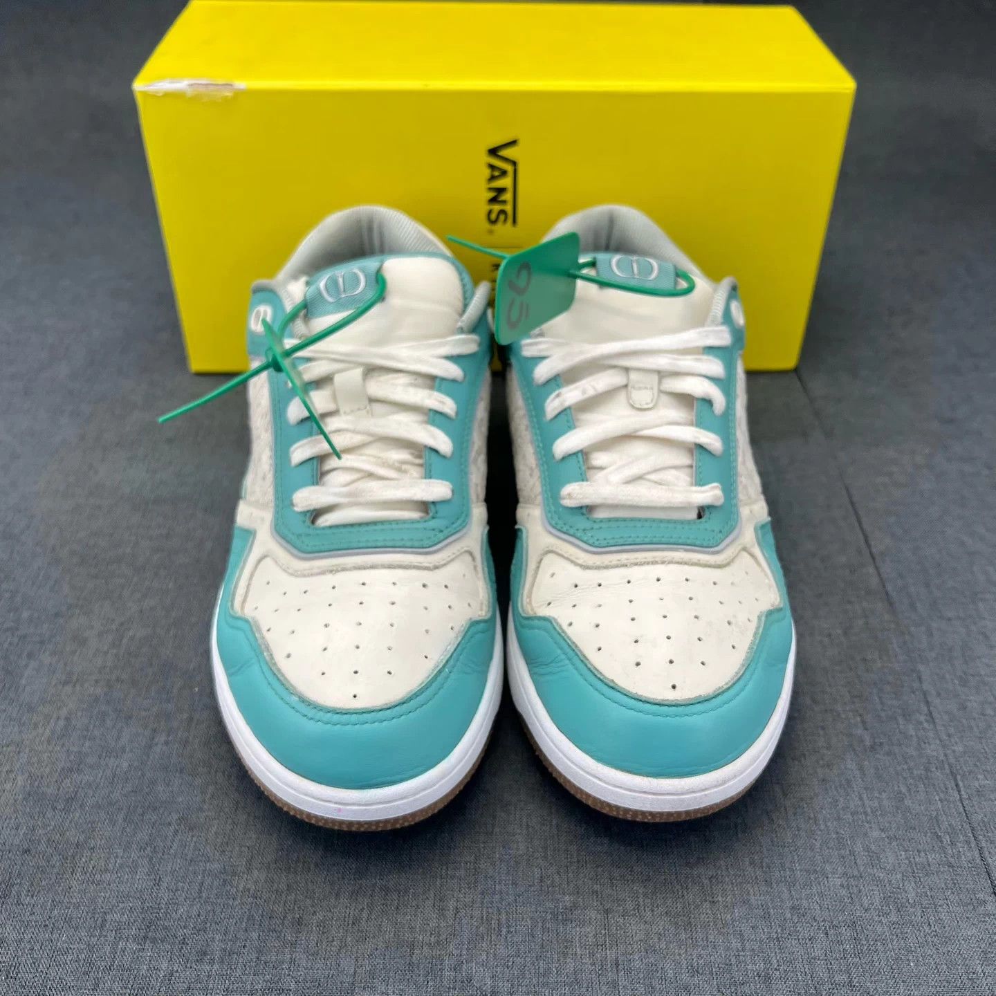 Dior Dior B27 Blue Green Cream White 42 Box Size US 9 / EU 42 - 4 Thumbnail