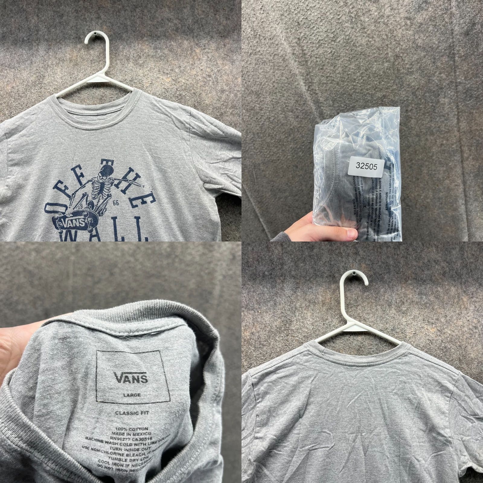 Vans VANS Shirt Mens Large Gray Crewneck Spell Out Logo Classic Skate Off the Wall Shirt Mens Large Gray Crewneck Nike? Size US L / EU 52-54 / 3 - 8 Thumbnail