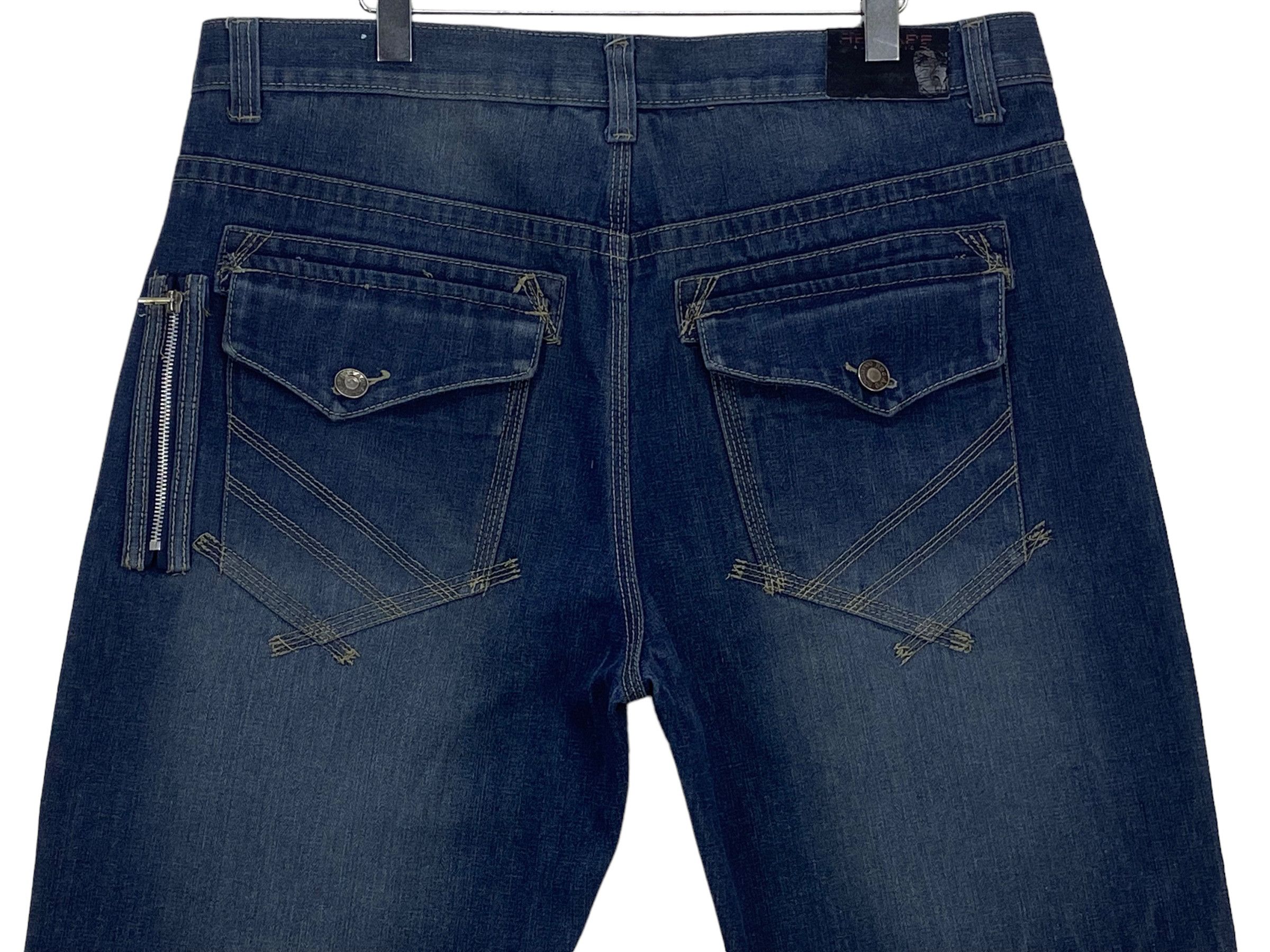 Japanese Brand Red Ape Denim Jeans Hip Hop Baggy Skateboards Jeans Size US 39 - 5 Thumbnail