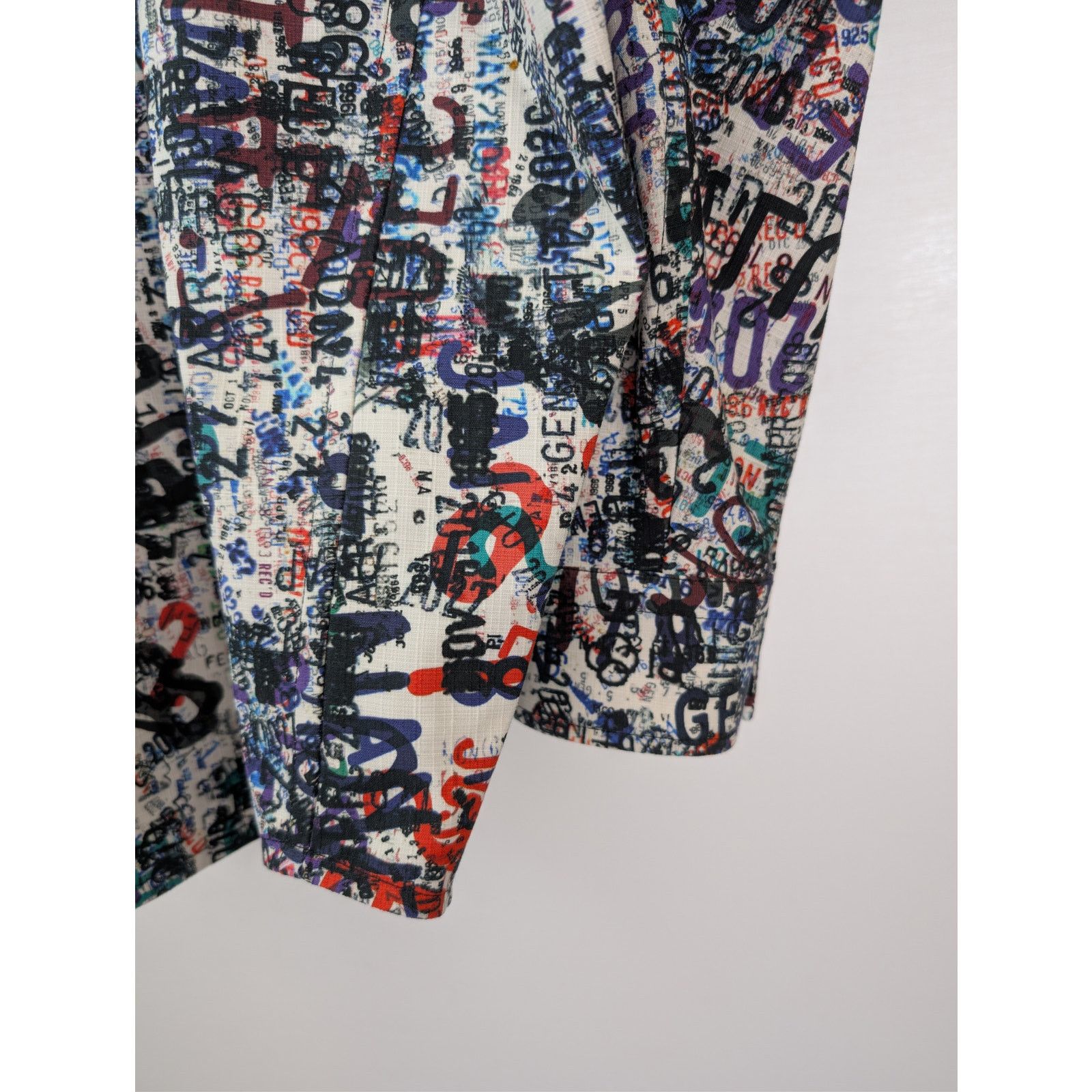 Bottega Veneta o1rshd1 Cotton Wool Date Memory Print Shirt in Chalk / Multi Size US L / EU 52-54 / 3 - 13 Thumbnail
