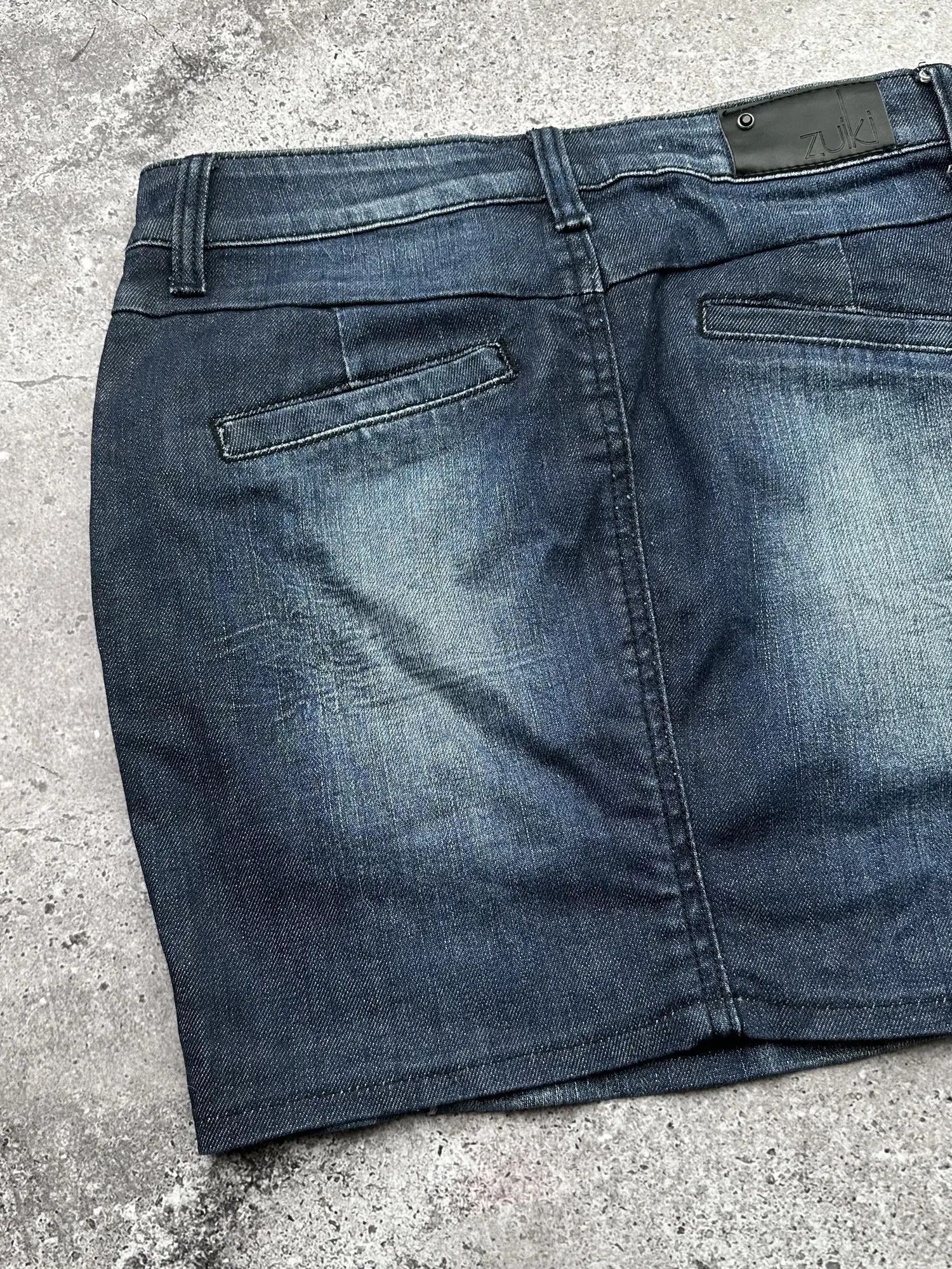 Japanese Brand Vintage Faded Mini Skirt C62(V576)(E8) Size 26" / US 2 / IT 38 - 6 Thumbnail