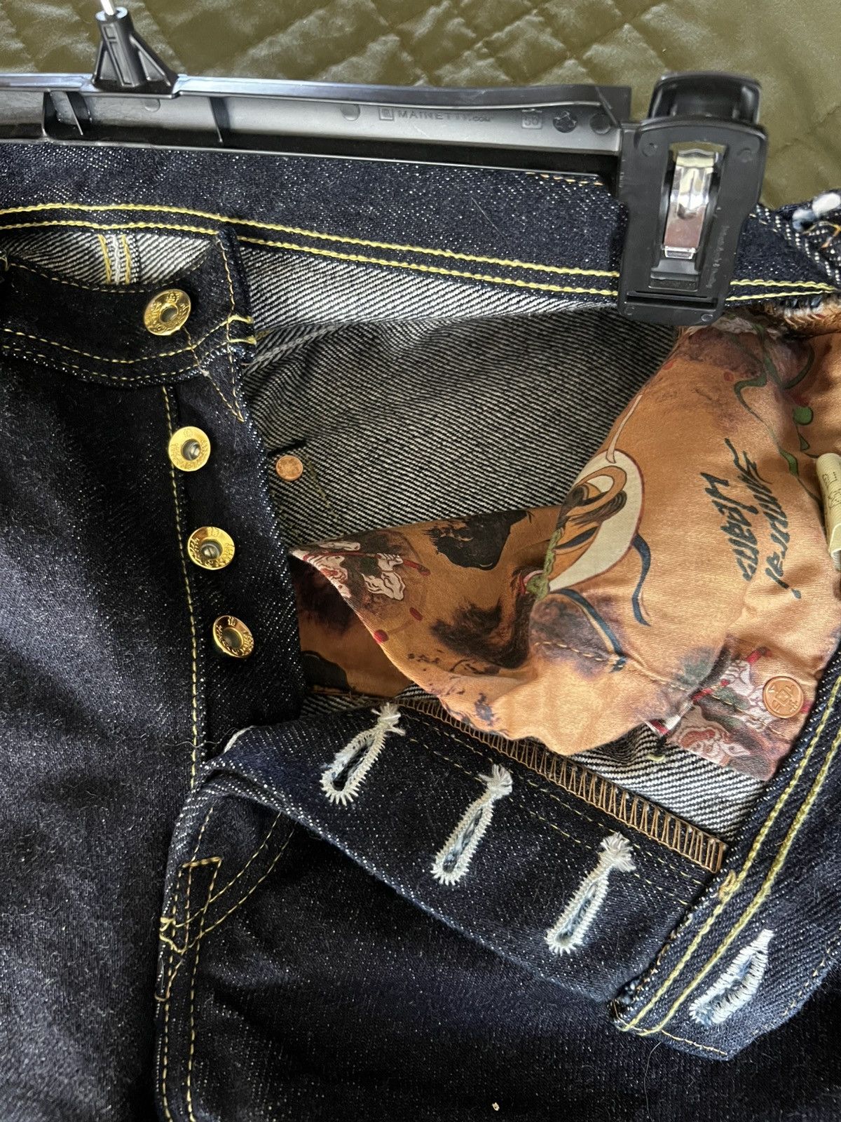 Samurai Jeans SAMURAI S5000VX25OZ-TM 25OZ LIMITED "SAIGOKU MUSOU” Size US 33 - 6 Thumbnail