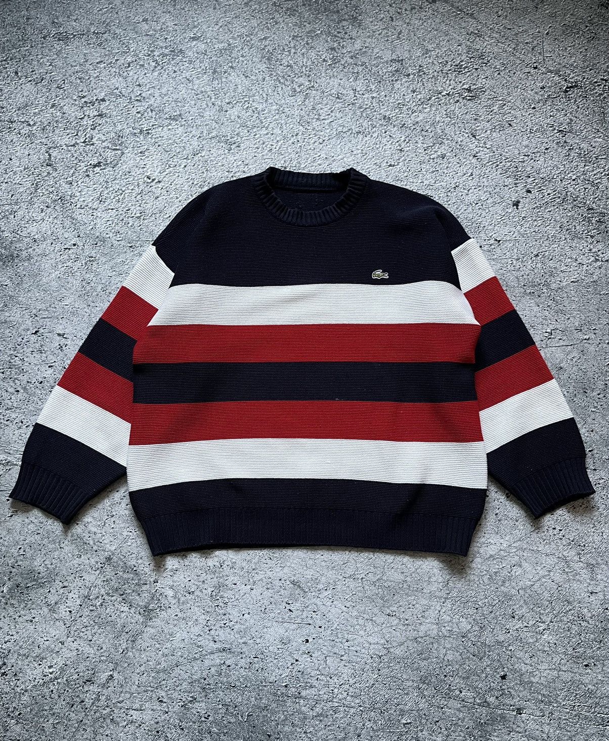 Lacoste × Vintage 90s Lacoste vintage wool knit sweater Size US L / EU 52-54 / 3 - 1 Thumbnail