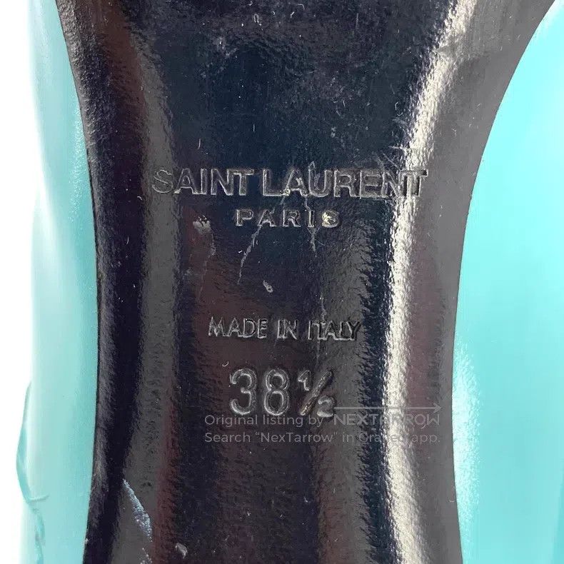 Saint Laurent Paris Saint Laurent Paris Light Blue Leather Pointed Toe High He Size US 8 / IT 38 - 6 Thumbnail