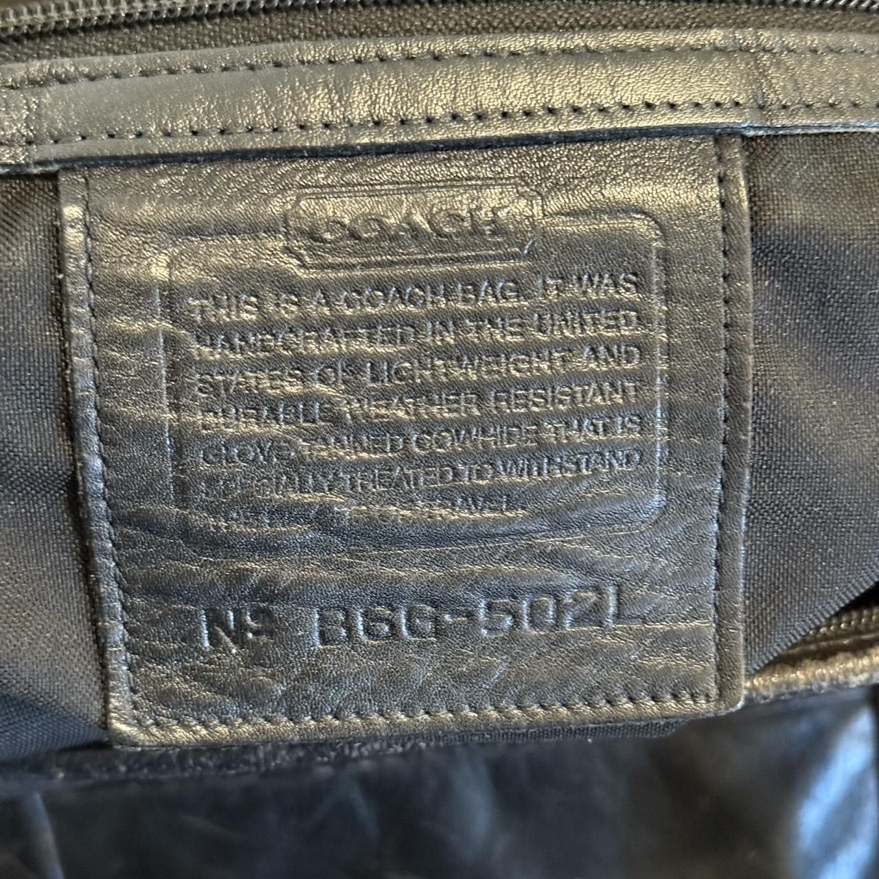 Coach Coach Y2K Distressed Black Leather Duffle Traveling Bag Size ONE SIZE - 4 Thumbnail