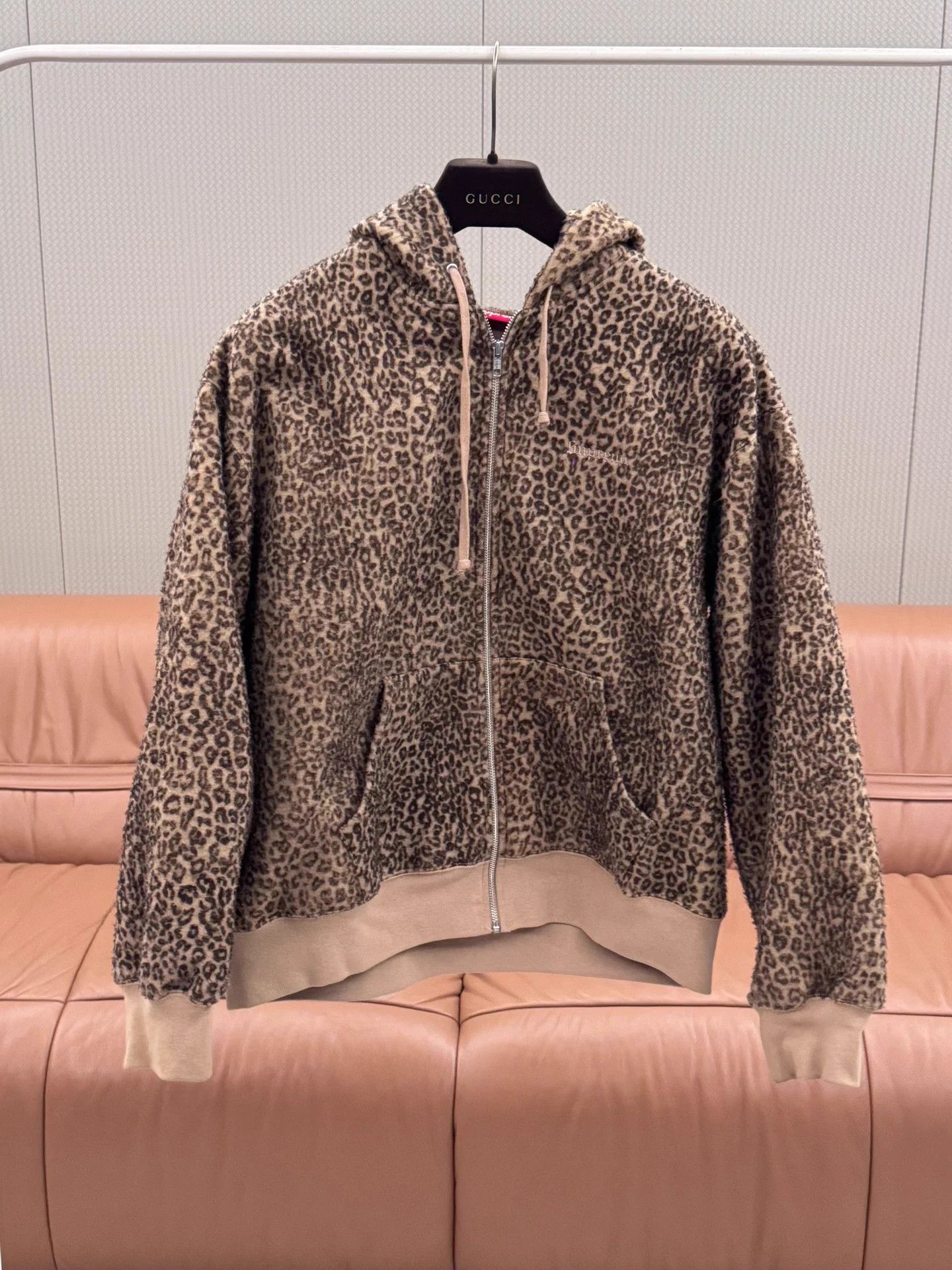Supreme Supreme 24FW Leopard Pilled Zip-Hoodie L Worn 1-2x Size US L / EU 52-54 / 3 - 1 Thumbnail