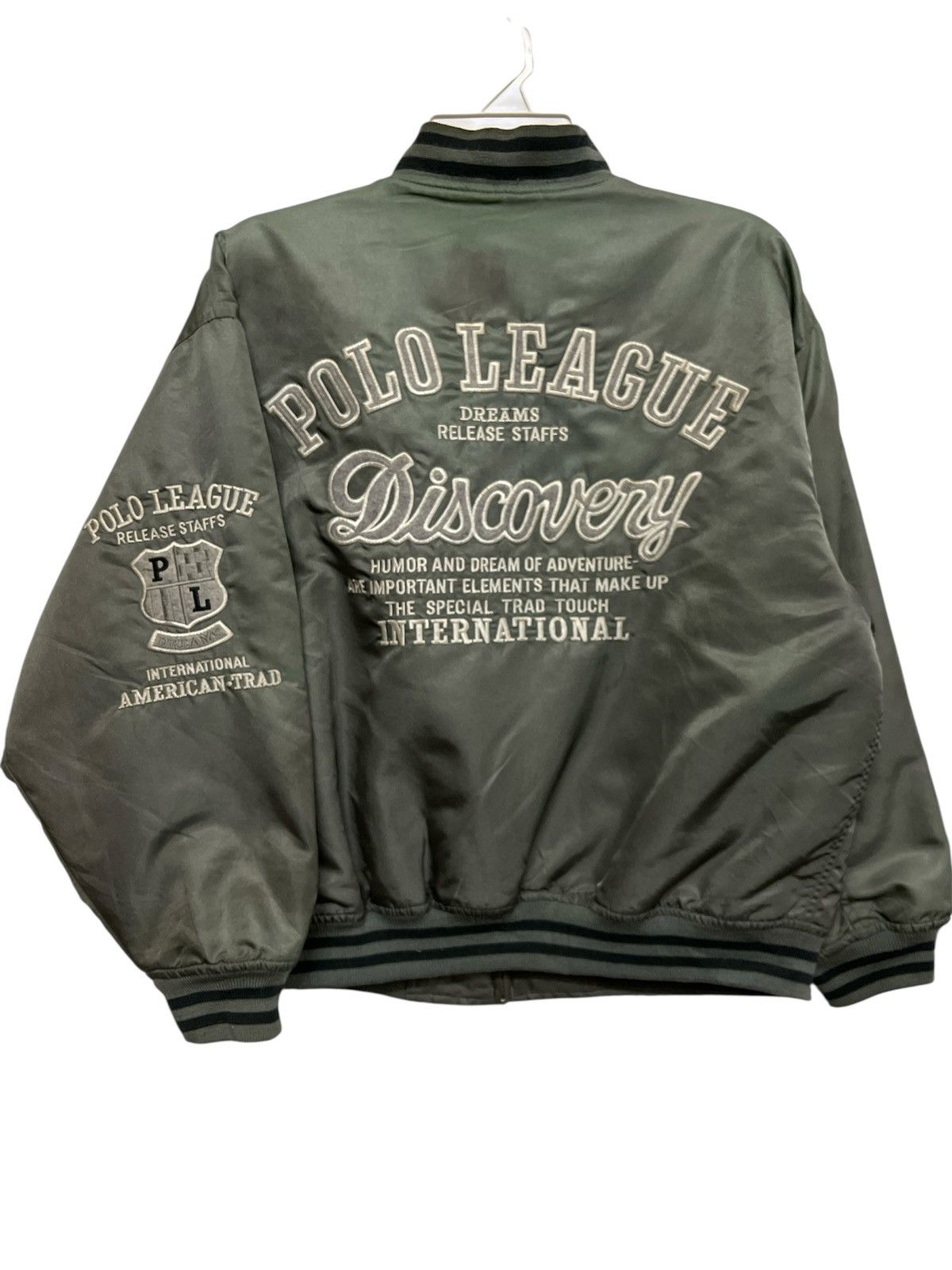 Polo Ralph Lauren Vintage 90s POLO LEAGUE Bomber Jacket Size US L / EU 52-54 / 3 - 2 Thumbnail