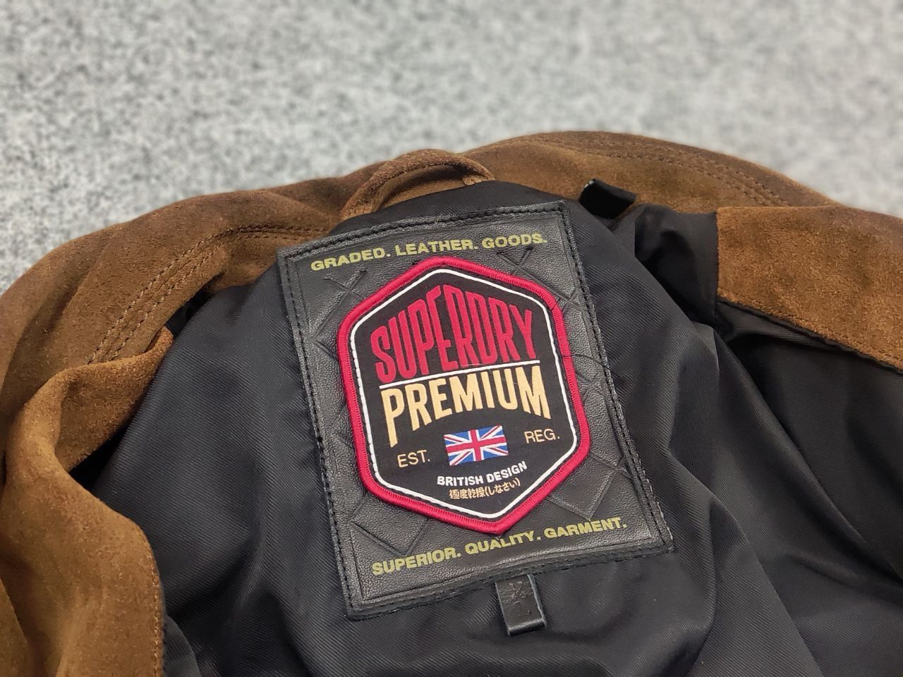 Superdry Superdry Premium suede leather tan Brown Zip British Jacket Size US XL / EU 56 / 4 - 15 Thumbnail
