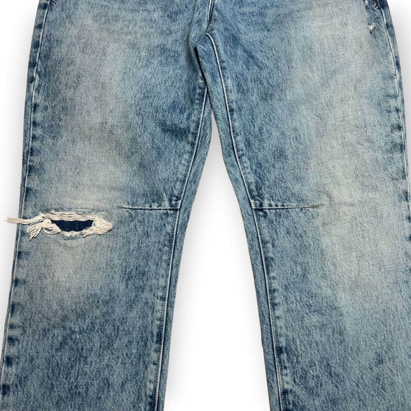 Rta RTA Ryder Straight Jeans Light Blue Frayed Hem Size 29 Size 29" - 11 Thumbnail