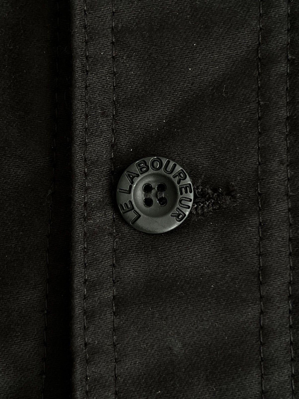 Le Laboureur 🇫🇷Le Laboureur Black Moleskin Sashiko Patched Chore Jacket Size US S / EU 44-46 / 1 - 12 Thumbnail