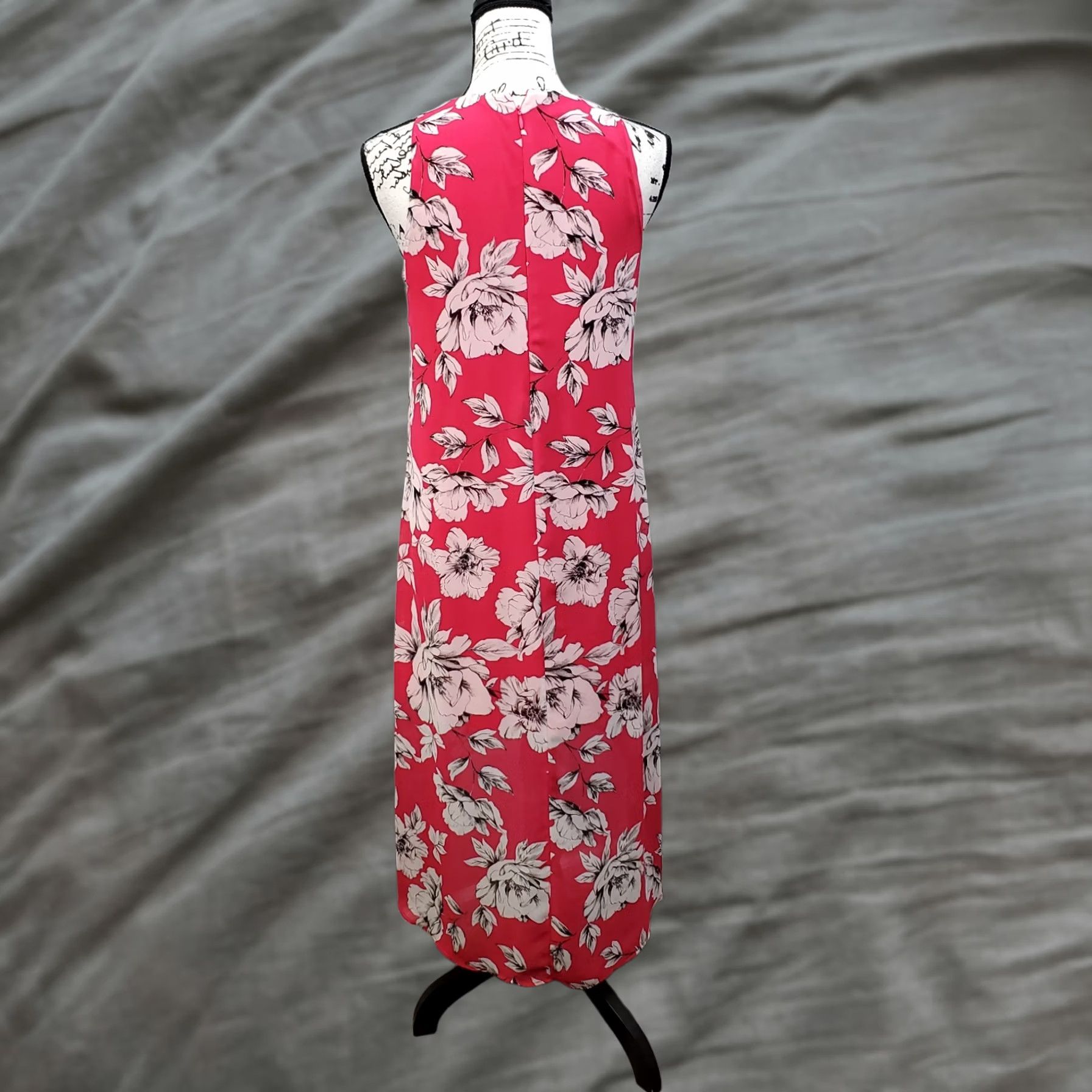 Alfani Alfani Women's Petite 2P Multi Floral Sheath Dress Sleeveless Lined Zip Back Knee Length High Low 100% Polyester Size XS / US 0-2 / IT 36-38 - 1 Thumbnail
