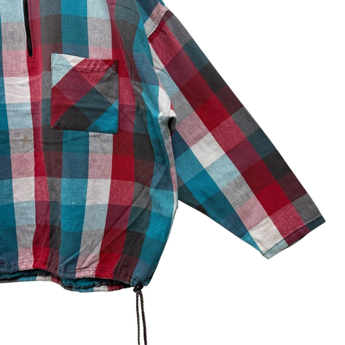 Mambo Vintage 90s Mambosok Plaid Half Zipper Jacket Boxy Size US XL / EU 56 / 4 - 7 Thumbnail