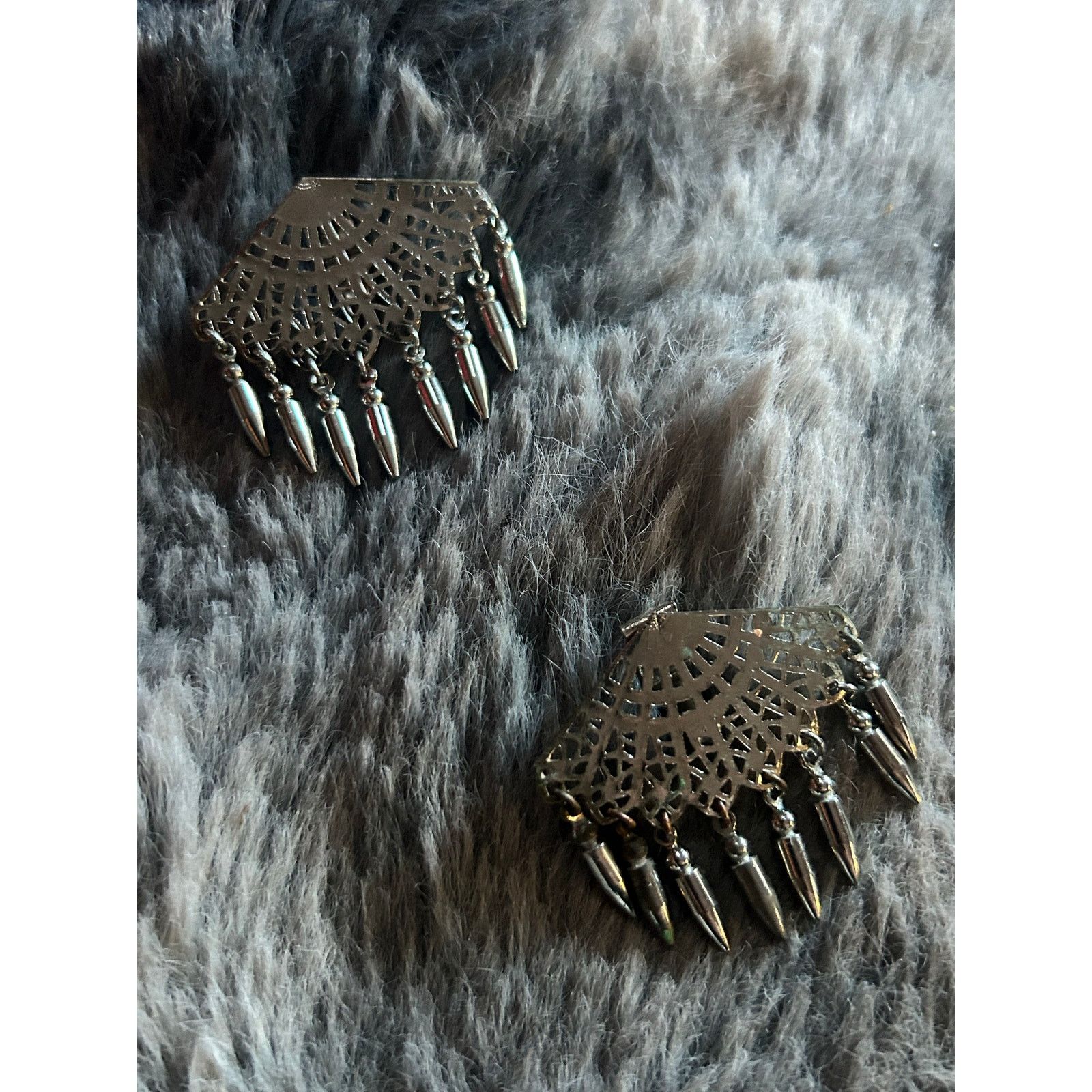 Jewelry Antique Ballou rhodium plated fan style earrings Size ONE SIZE - 11 Thumbnail