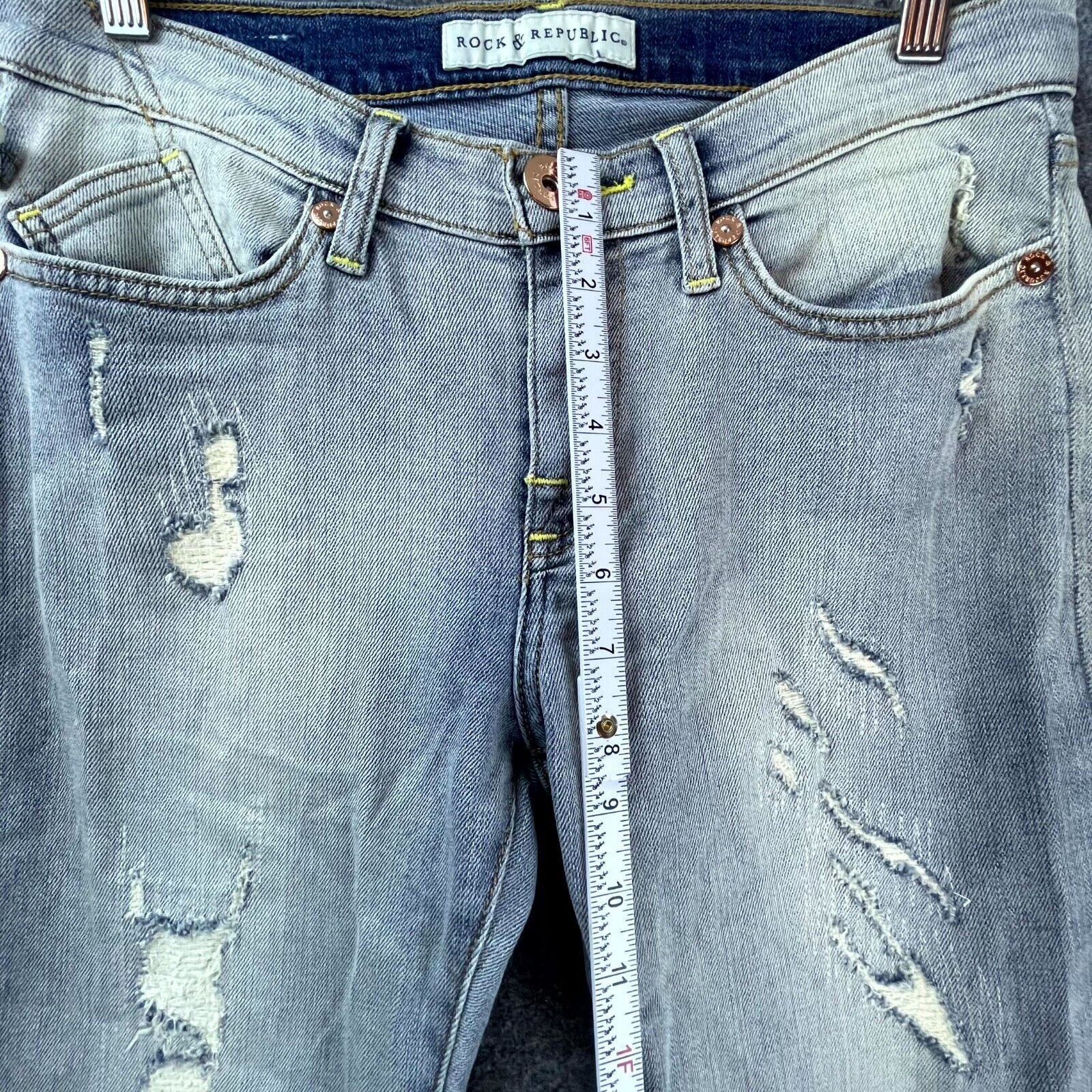 Rock & Republic Rock & Republic Jeans Womens 8 Berlin Distressed Skinny Size 30" / US 8 / IT 44 - 7 Thumbnail