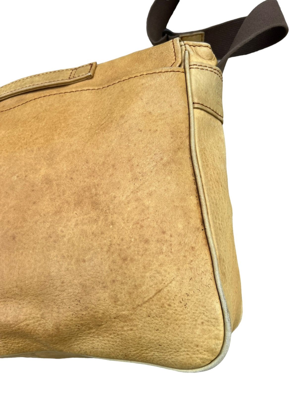 Leather Vintage Japanese Patina Leather Messenger Bag Size ONE SIZE - 9 Thumbnail