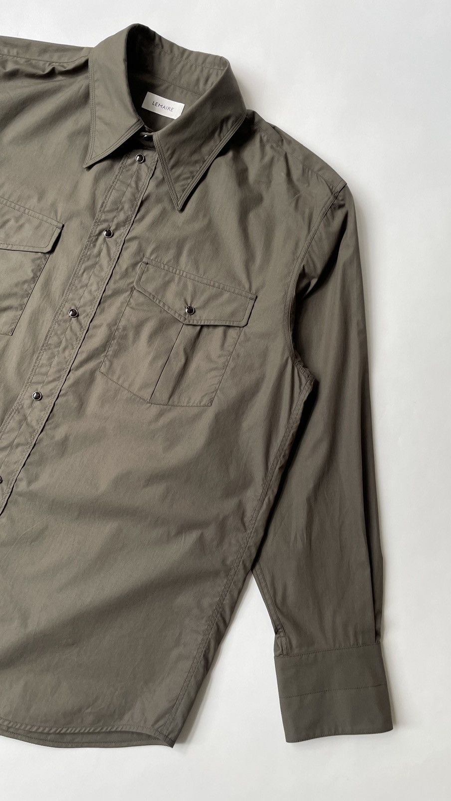 Lemaire S/S 24 ‘Espresso’ Cotton Western Shirt Size US L / EU 52-54 / 3 - 6 Thumbnail