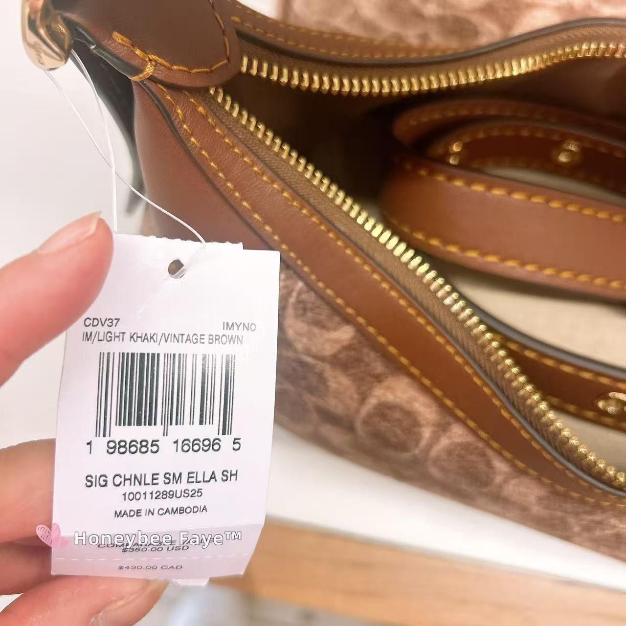 Coach Ella Small Shoulder Bag In Signature Chenille CDV37 Size ONE SIZE - 5 Thumbnail