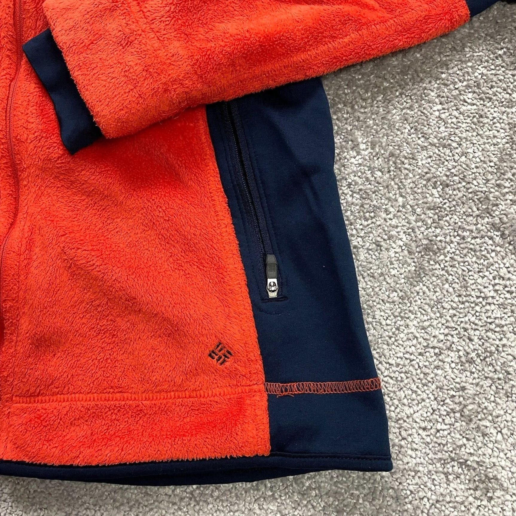 Vintage Columbia Fleece Jacket Women S Orange Blue Auburn University Full Zip Pocket Jacket Size S / US 4 / IT 40 - 4 Thumbnail