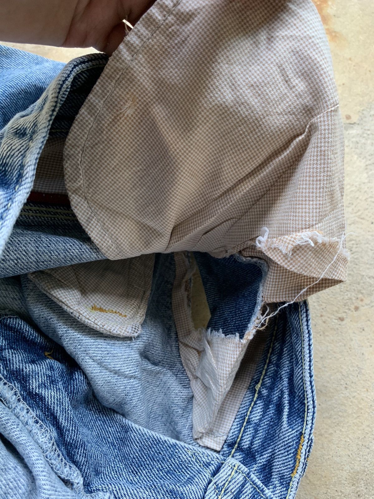 If Six Was Nine × Japanese Brand × Le Grande Bleu (L.G.B.) DISTRESSED NCFM RIELABO SELVEDGE DENIM Size US 32 / EU 48 - 24 Thumbnail