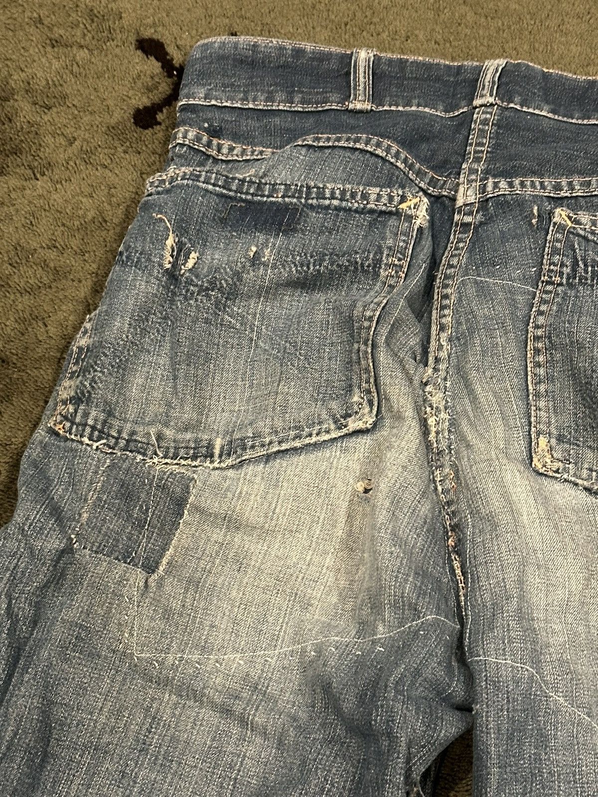 Lee × Levi's × Vintage Vintage 1960’s Big Smith Distressed and Repaired Denim Size US 30 / EU 46 - 5 Thumbnail