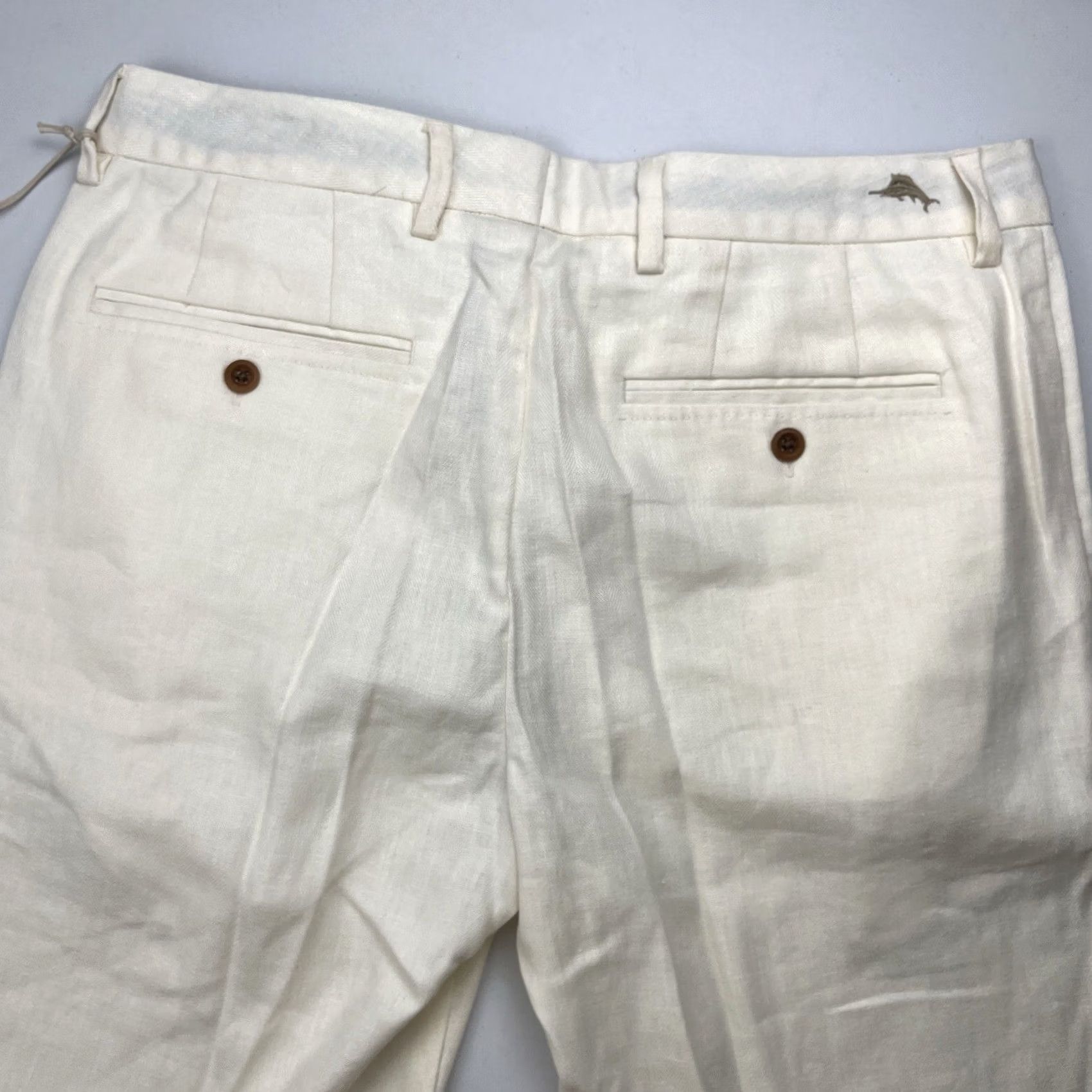 Tommy Bahama Tommy Bahama Pants Flat Front Linen Beige Lightweight Breathable Sample Dress Men Size US 32 / EU 48 - 5 Thumbnail