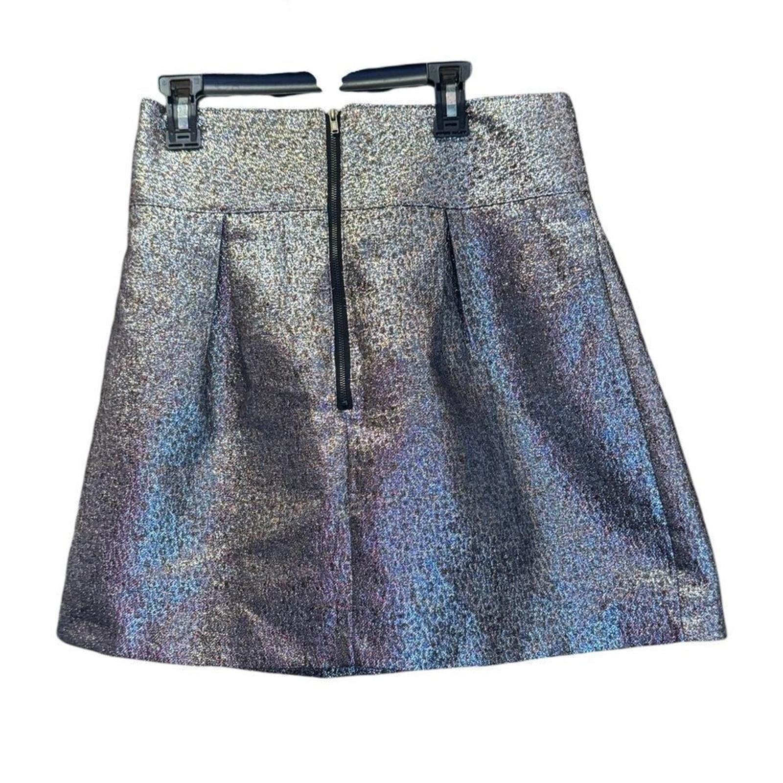 Designer 213Industry. Metallic Zipper Mini Skirt. Size Medium. Size 32" / US 10 / IT 46 - 5 Thumbnail