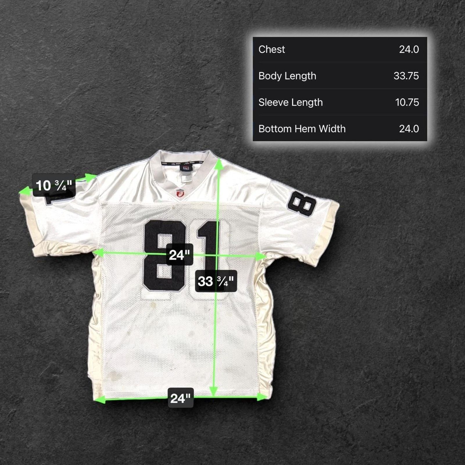 NFL Las Vegas Raiders Tim Brown Oakland White Legacy Jersey Size US XL / EU 56 / 4 - 7 Thumbnail