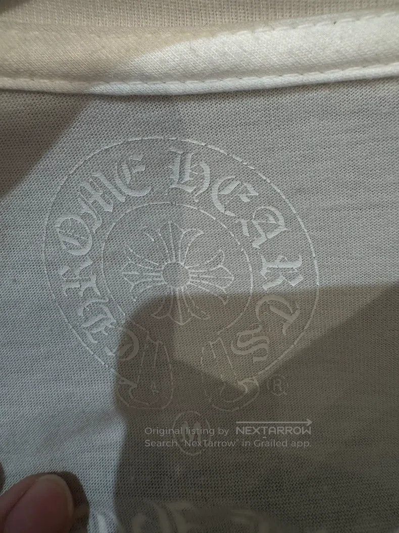 Chrome Hearts CHROME HEARTS White Cross Flower Scroll Ring Short Sleeve Size US M / EU 48-50 / 2 - 4 Thumbnail
