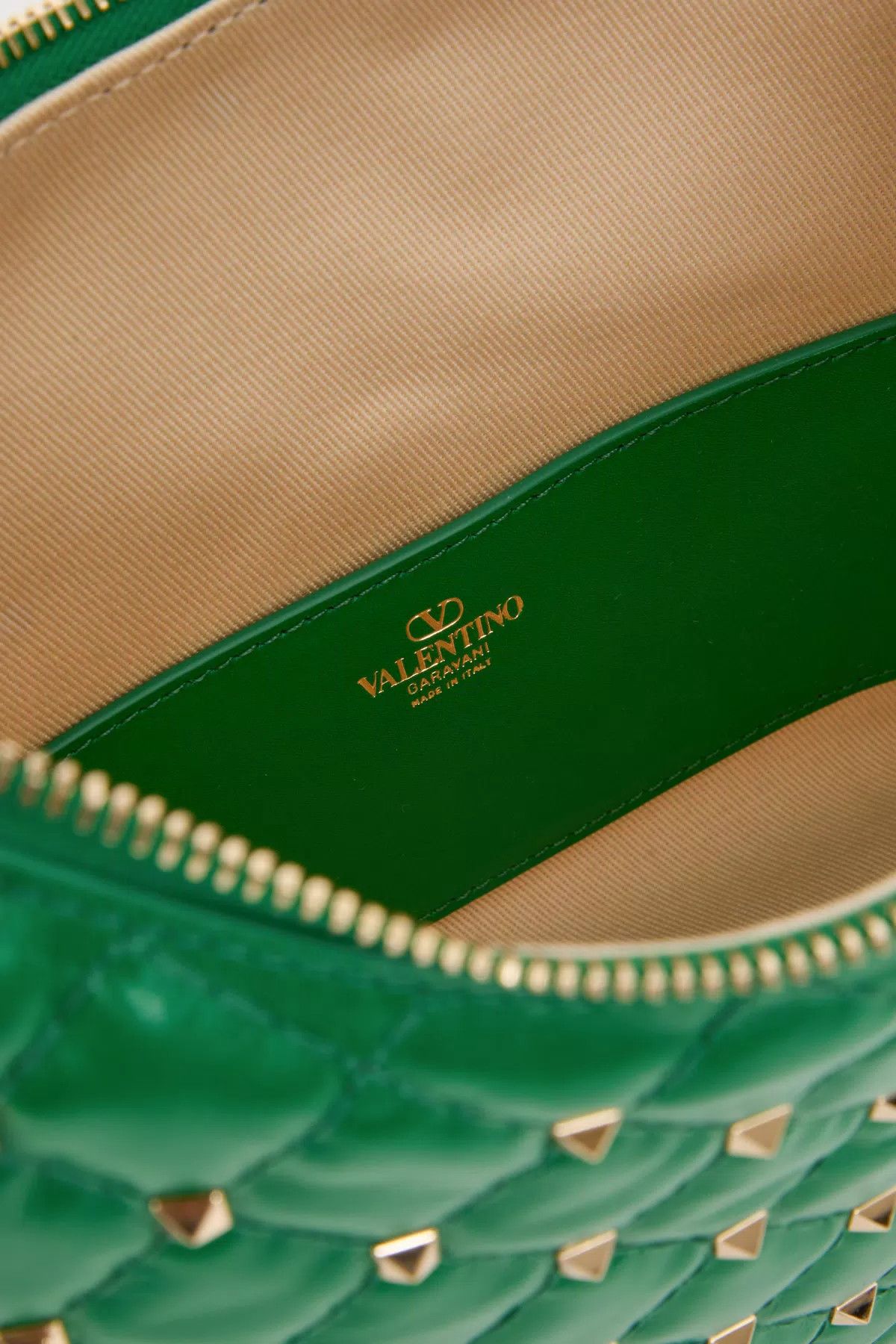 Valentino oc11z0725 Size:OS/Hobo Bag In Calfskin Leather in Gea Green Size ONE SIZE - 4 Thumbnail