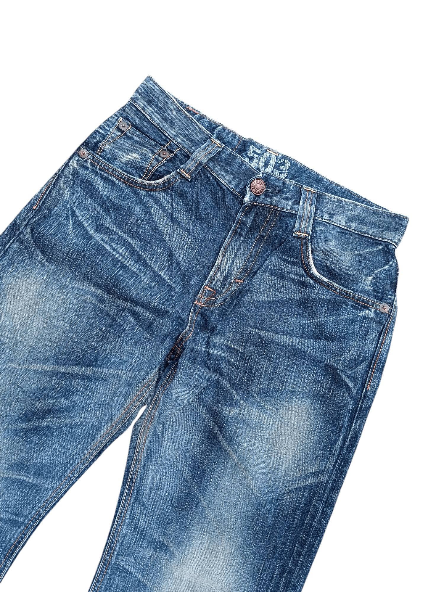 Edwin × Japanese Brand Vintage Edwin 503 Bootcut Whiskers Faded Denim Size US 30 / EU 46 - 5 Thumbnail