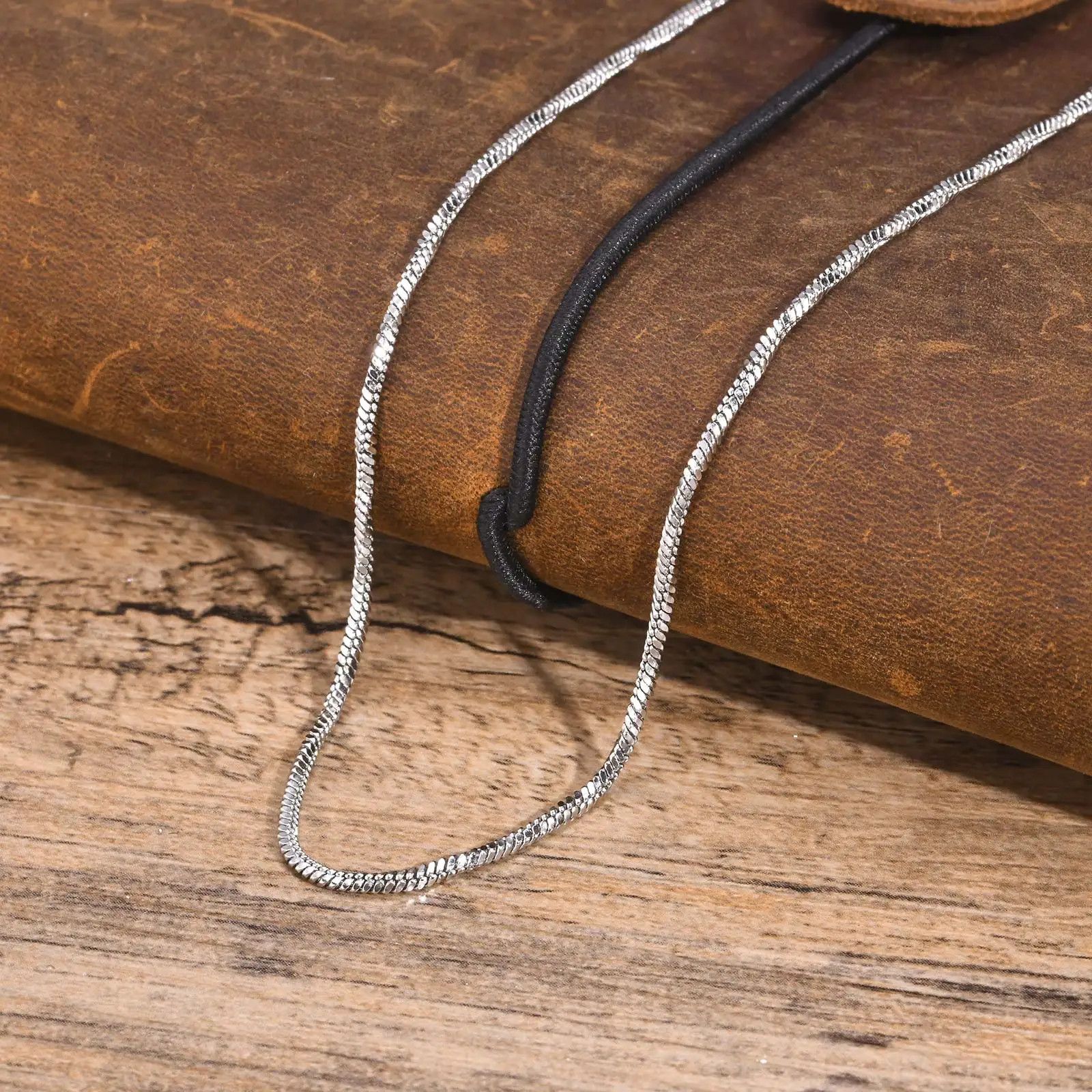 Jewelry × Vintage 2mm Square Snake Chain Necklace Size ONE SIZE - 1 Thumbnail