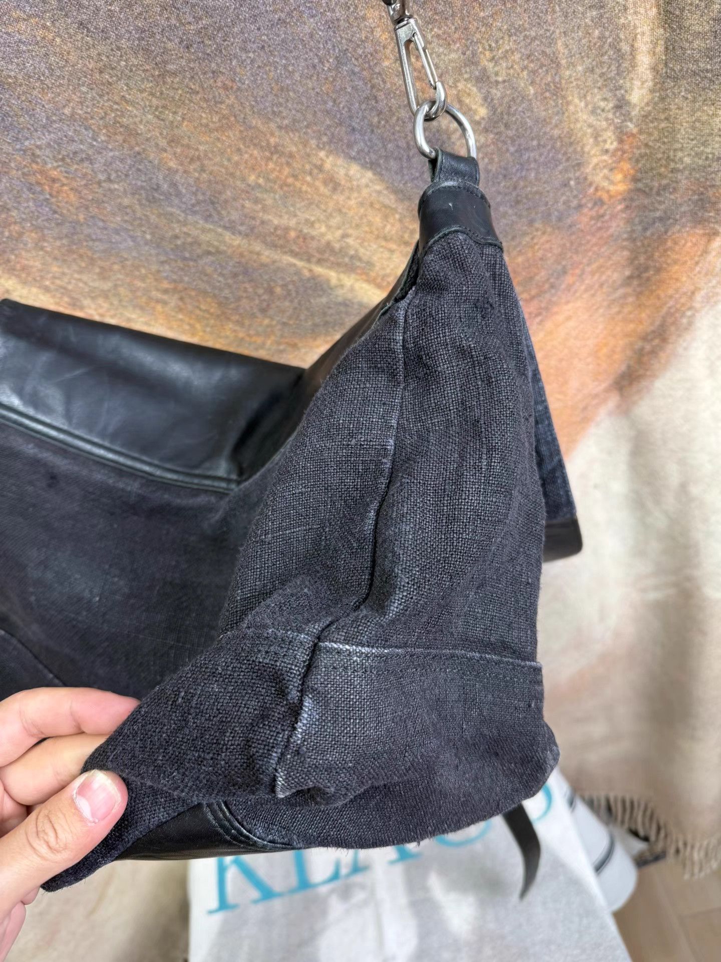 Yohji Yamamoto Yohji Yamamoto Linen Leather Crossbody Bag K20 Size ONE SIZE - 8 Thumbnail