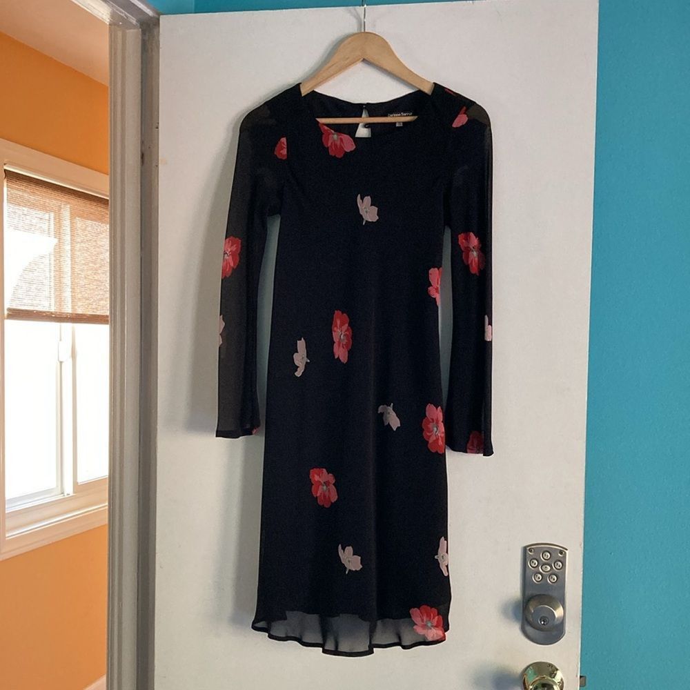 Other Corinne Sarrut Black Floral Dress Size 36 Fits XS Size XXS / US 00 / IT 34 - 5 Thumbnail