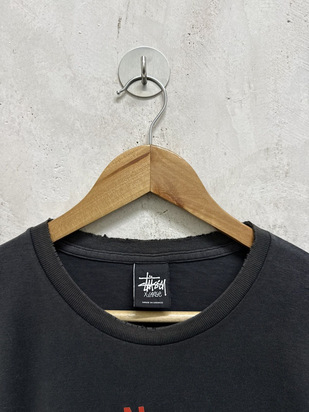 Stussy 2000s Stussy Worldwide distressed thrash tees Size US XL / EU 56 / 4 - 6 Thumbnail