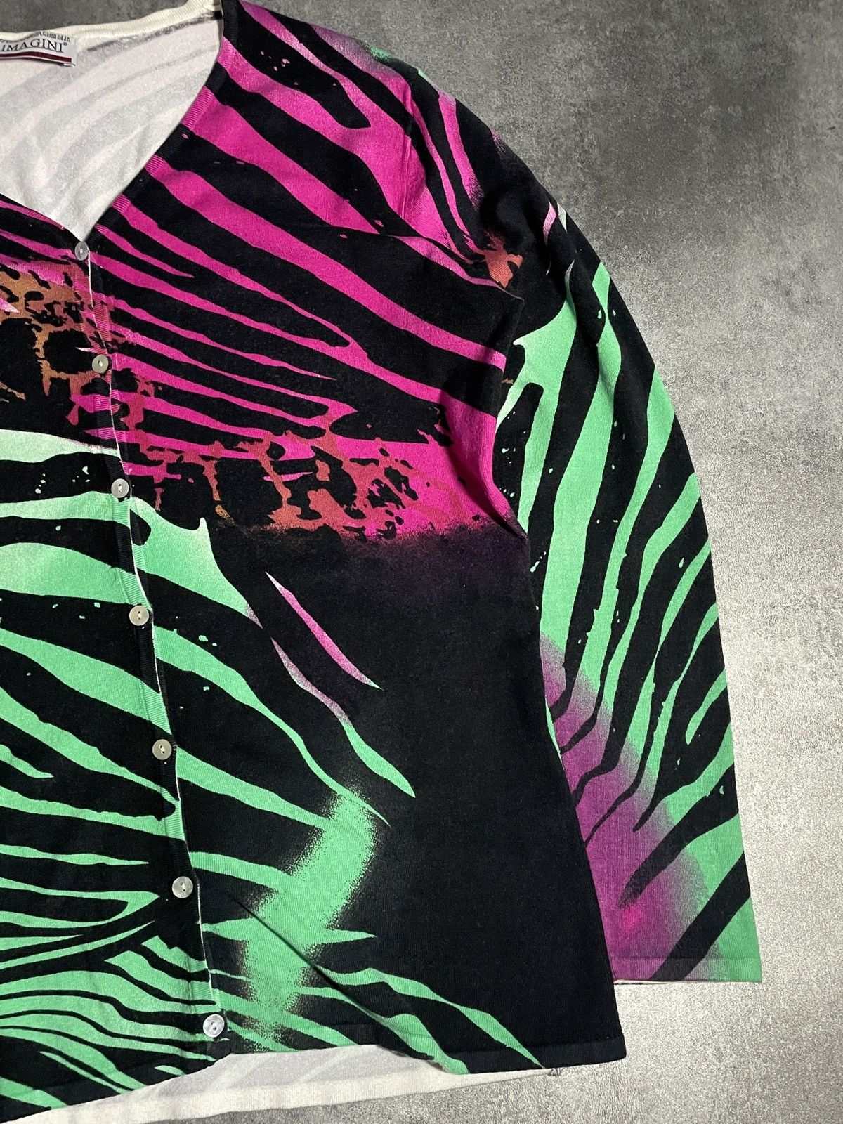 Vintage Viscose Luxury Vintage Y2K Cardigan Rare Hype Boxy Fit Size L / US 10 / IT 46 - 3 Thumbnail