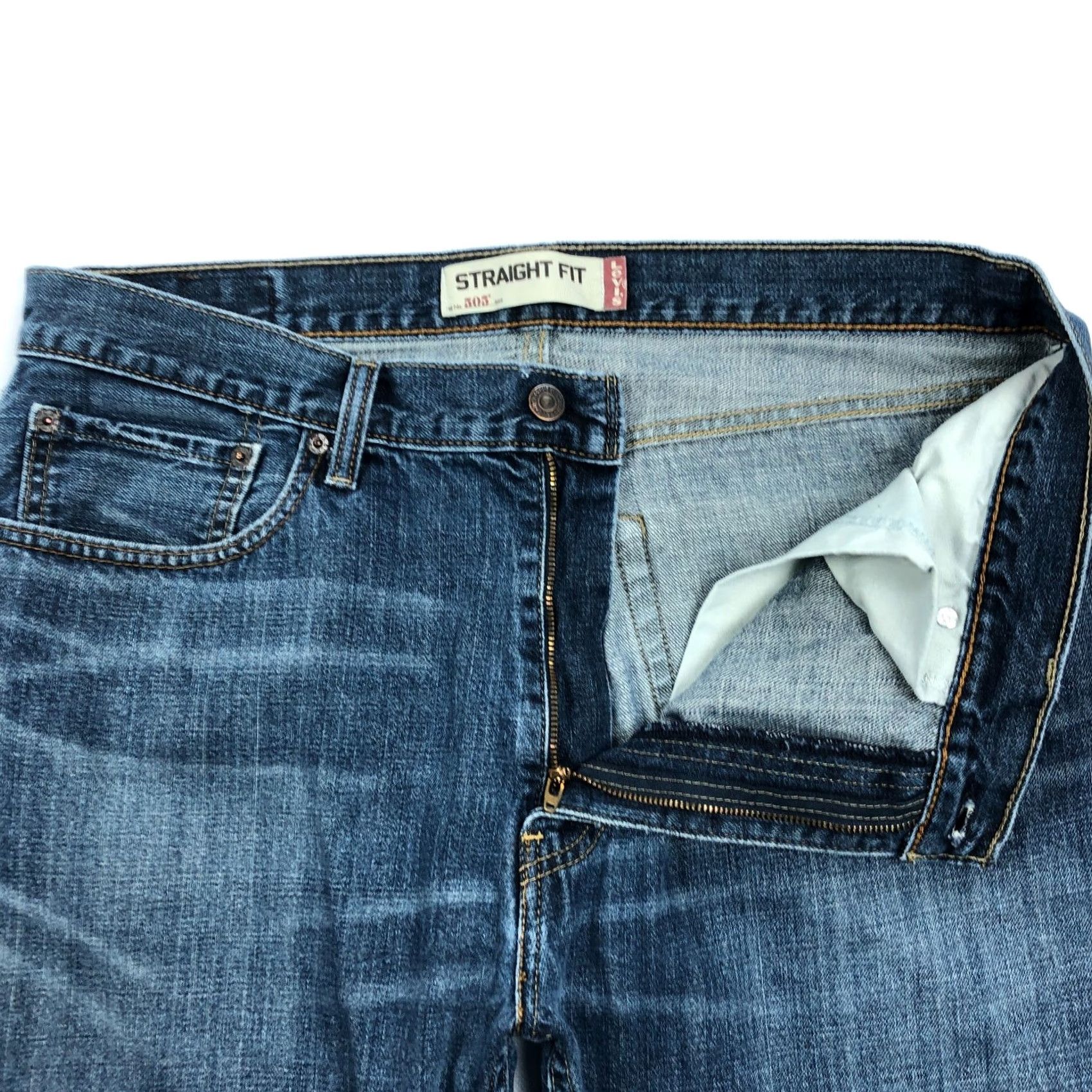 Levi's VINTAGE Levi's Jeans Mens 36x30 Blue 505 Straight Regular Fit Y2K Denim Pants Mens Size US 36 / EU 52 - 7 Thumbnail
