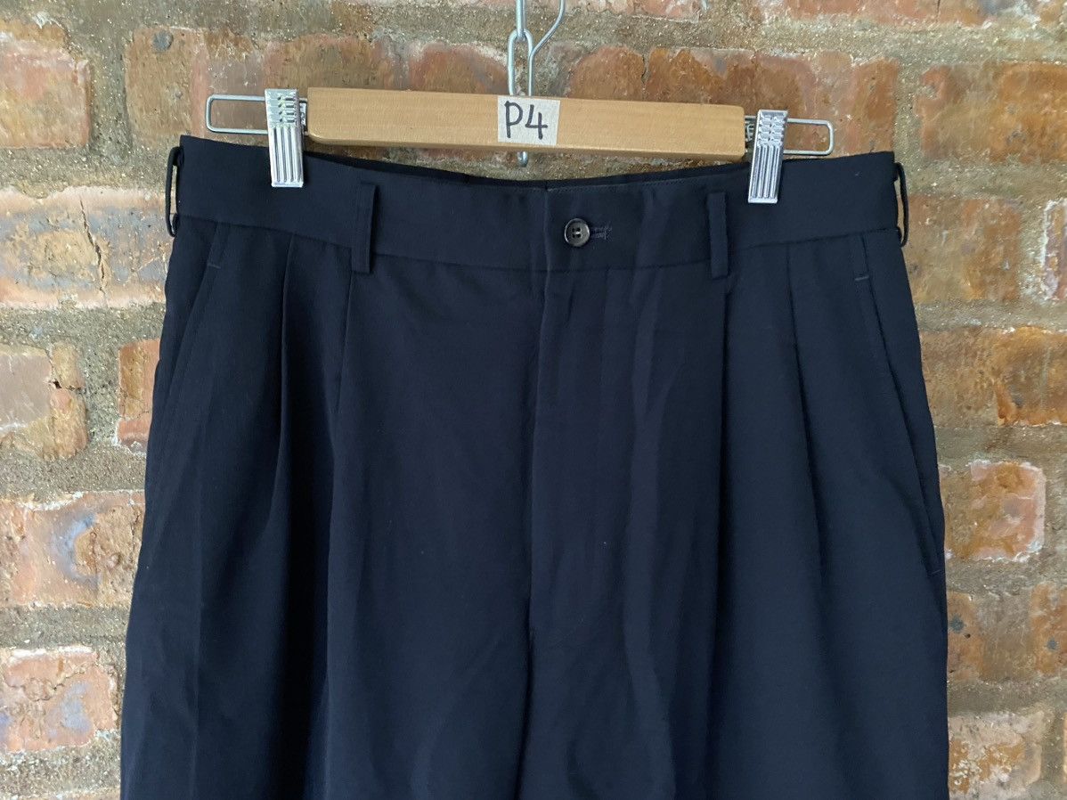 Comme des Garcons Homme Plus 1998 CDG Homme black wide baggy casual pants wool Size US 30 / EU 46 - 3 Thumbnail