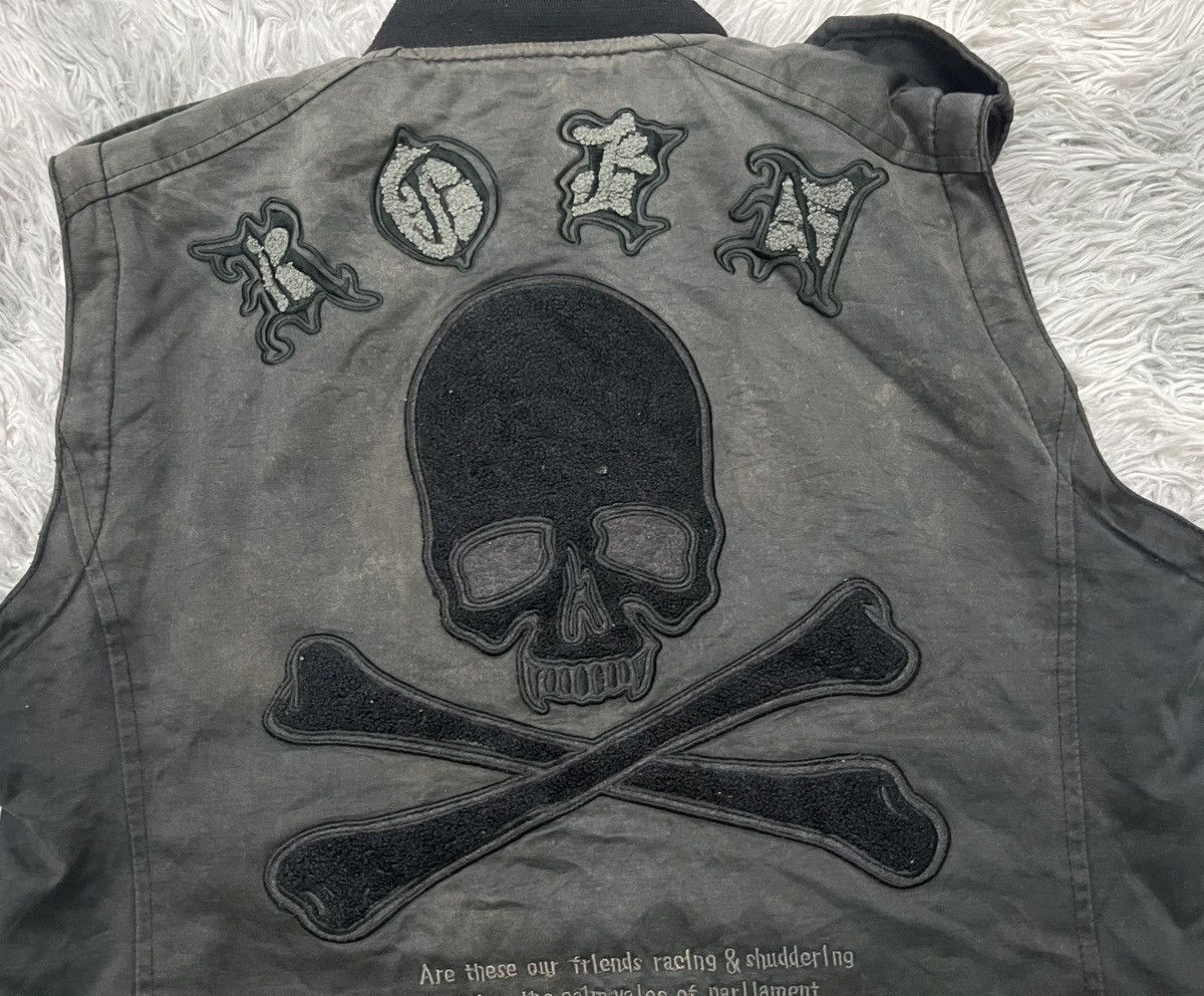 If Six Was Nine 2000s ROEN LEATHER 2 WAY JACKET EMBROIDERED LOGO DISTRESSED Size US S / EU 44-46 / 1 - 16 Thumbnail