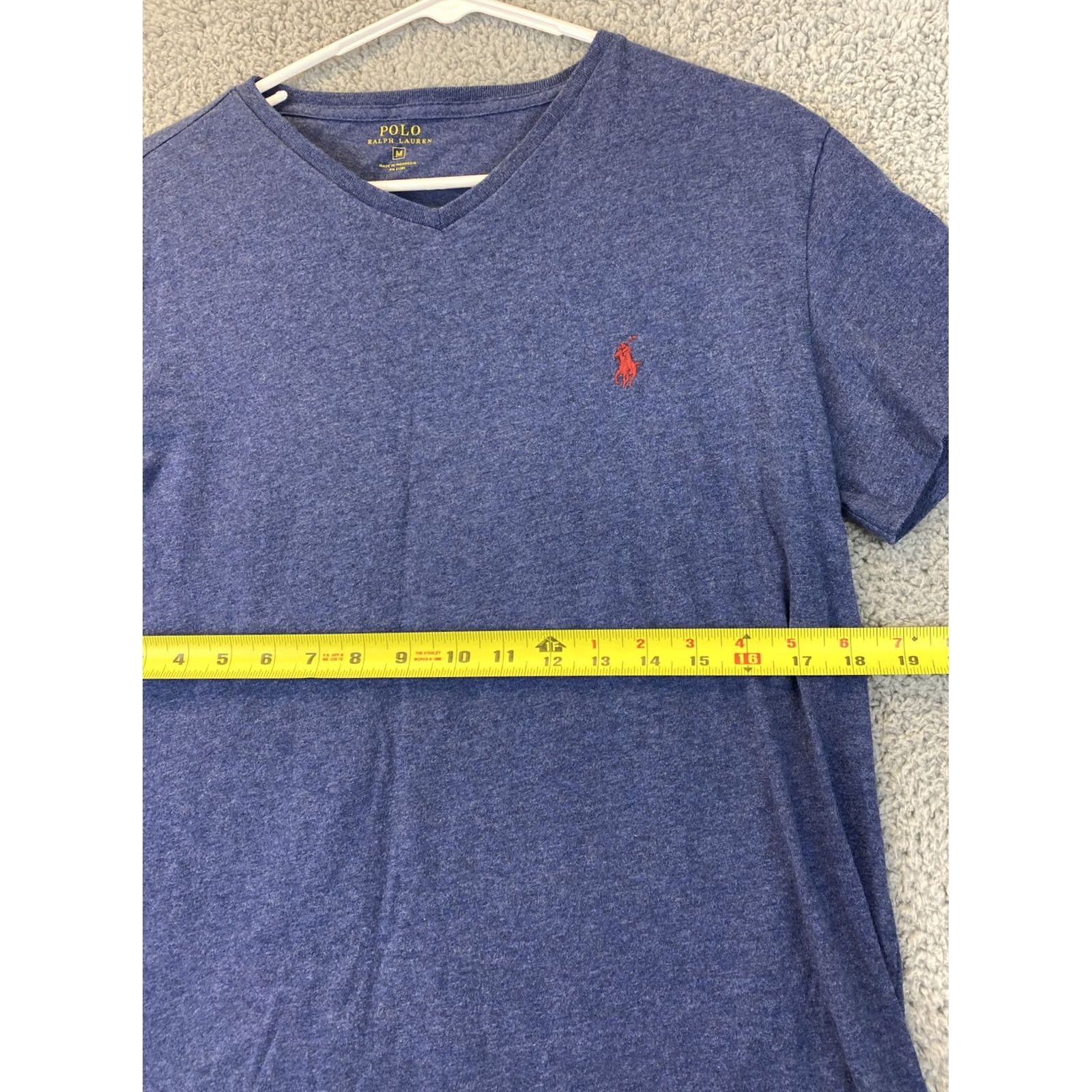 Levi's Polo Ralph Lauren T-Shirt Men M Cotton V-Neck Logo Short Sleeve Blue 100% Cotton Regular Fit Graphic Tee Casual Mens Size US M / EU 48-50 / 2 - 4 Thumbnail