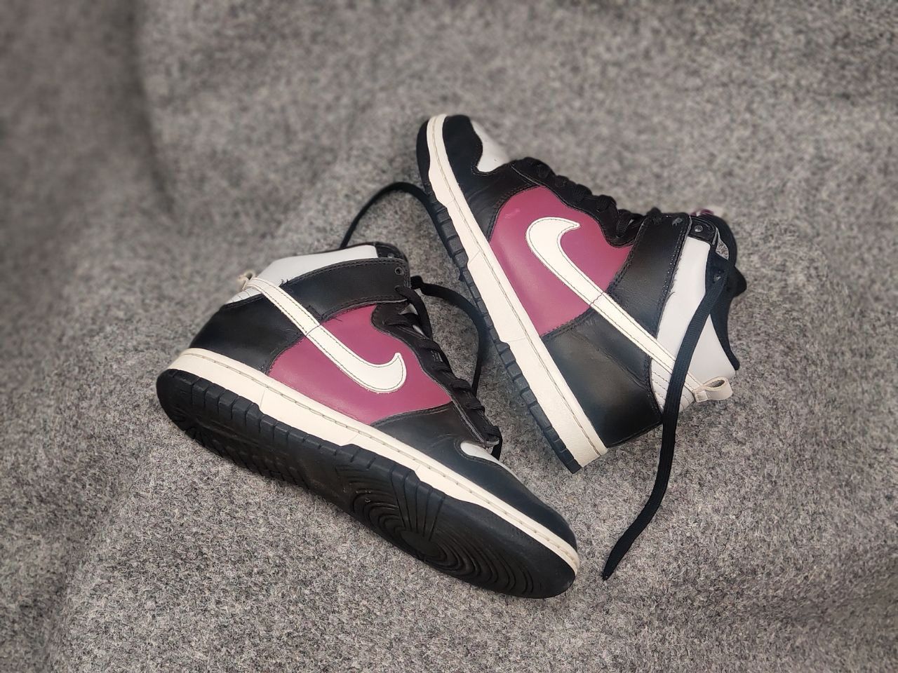Nike Nike Dunk High Black Summit Rosewood Leather Sneakers Shoes Size US 7 / IT 37 - 3 Thumbnail