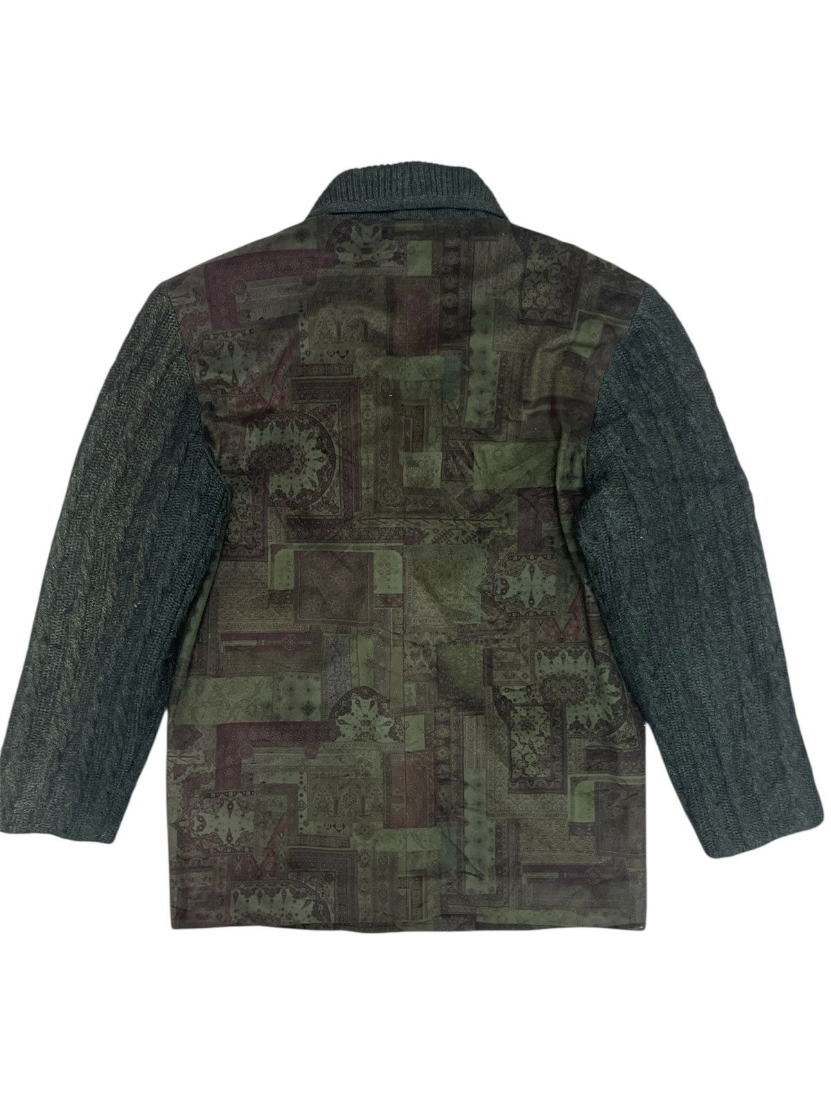 Vintage IL PRIMO Italy Printed Tapestry Jacket – Knit Sleeves Size US M / EU 48-50 / 2 - 2 Thumbnail