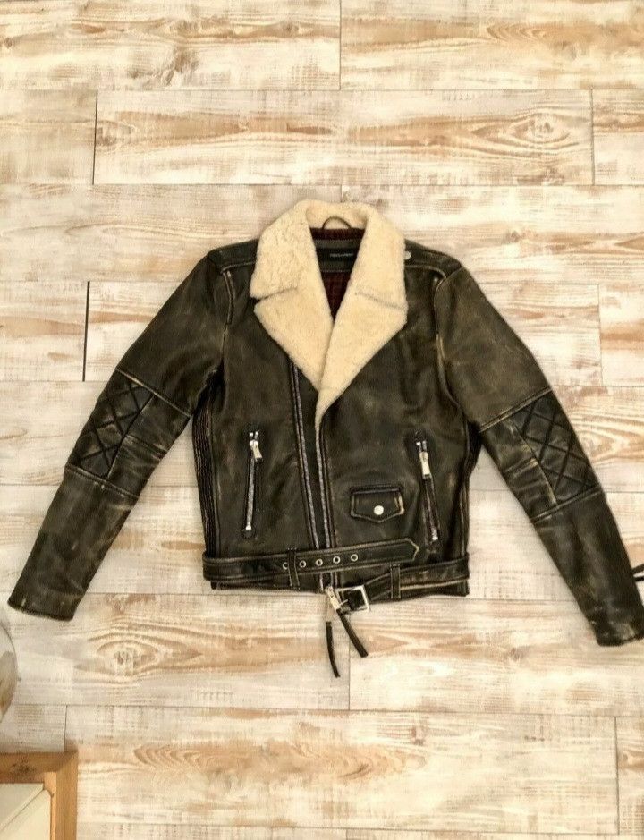 Dsquared2 Dsquared 2 shearling leather biker jacket Size US M / EU 48-50 / 2 - 3 Thumbnail