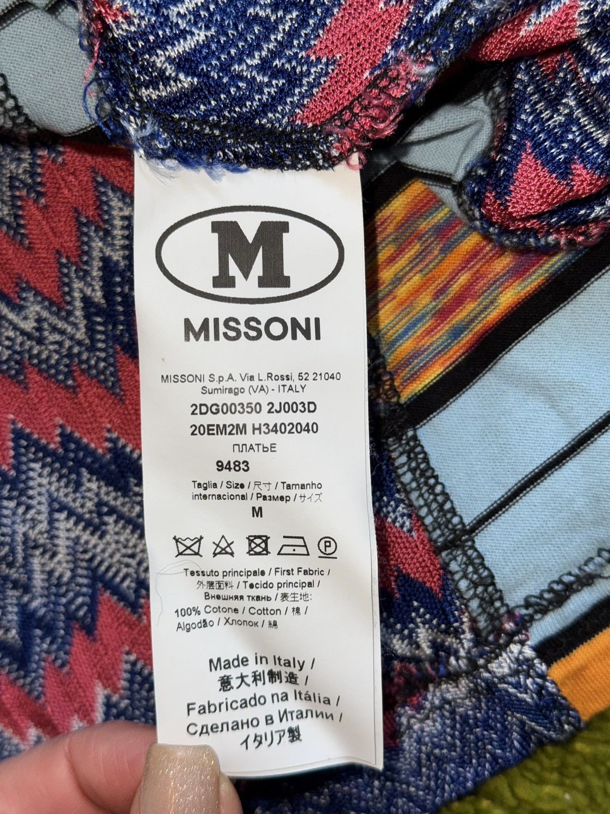 Designer × Missoni Missoni assymetric coloured maxi dress Size M / US 6-8 / IT 42-44 - 4 Thumbnail