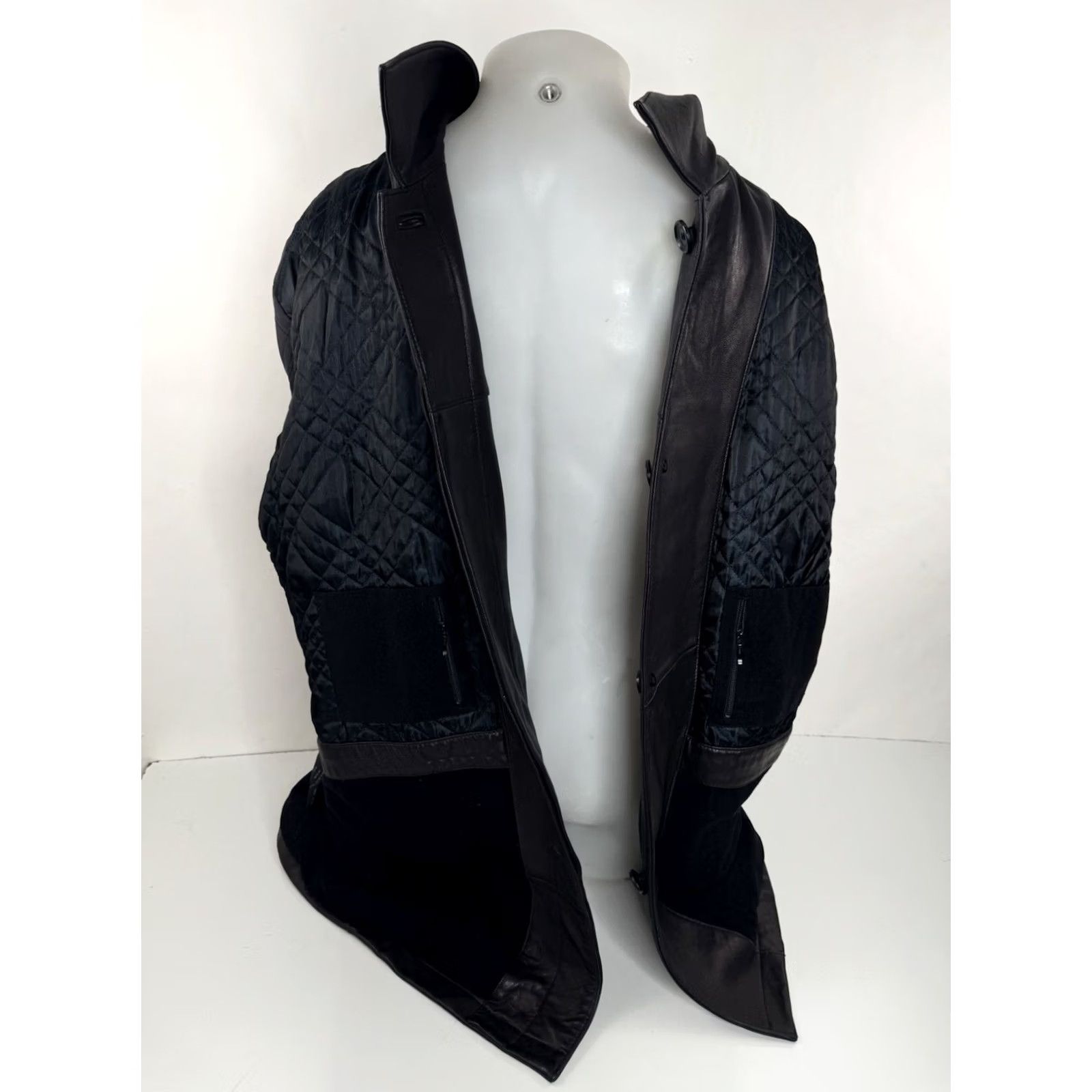 Vintage MARC New York - Supple Soft LEATHER Mens XXL Shoulder Pad Jacket - EXCELLENT Jacket Mens 2XL Black Leather 90s Style Size US XXL / EU 58 / 5 - 5 Thumbnail
